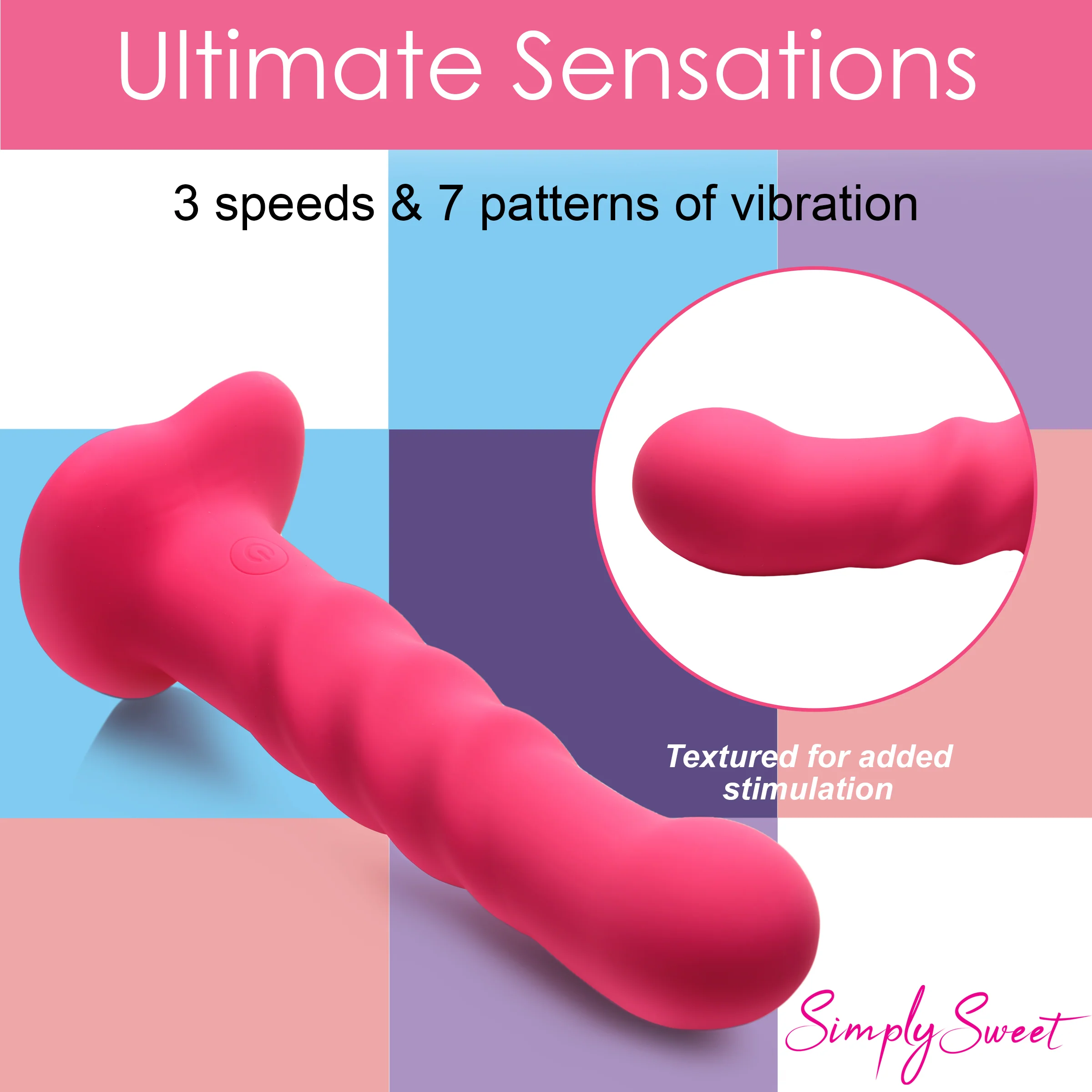 21X Vibrating Ribbed Silicone Dildo w/ Remote - Image 6