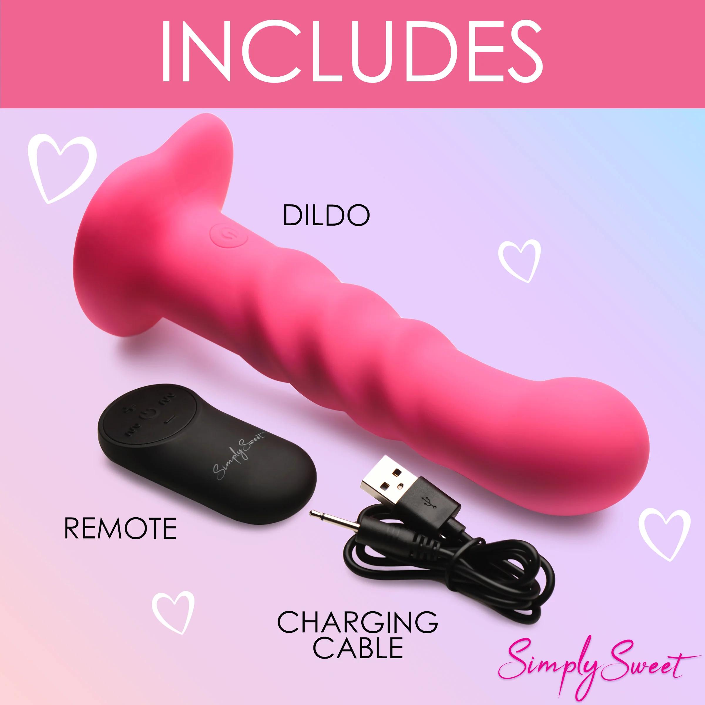 21X Vibrating Ribbed Silicone Dildo w/ Remote - Image 7