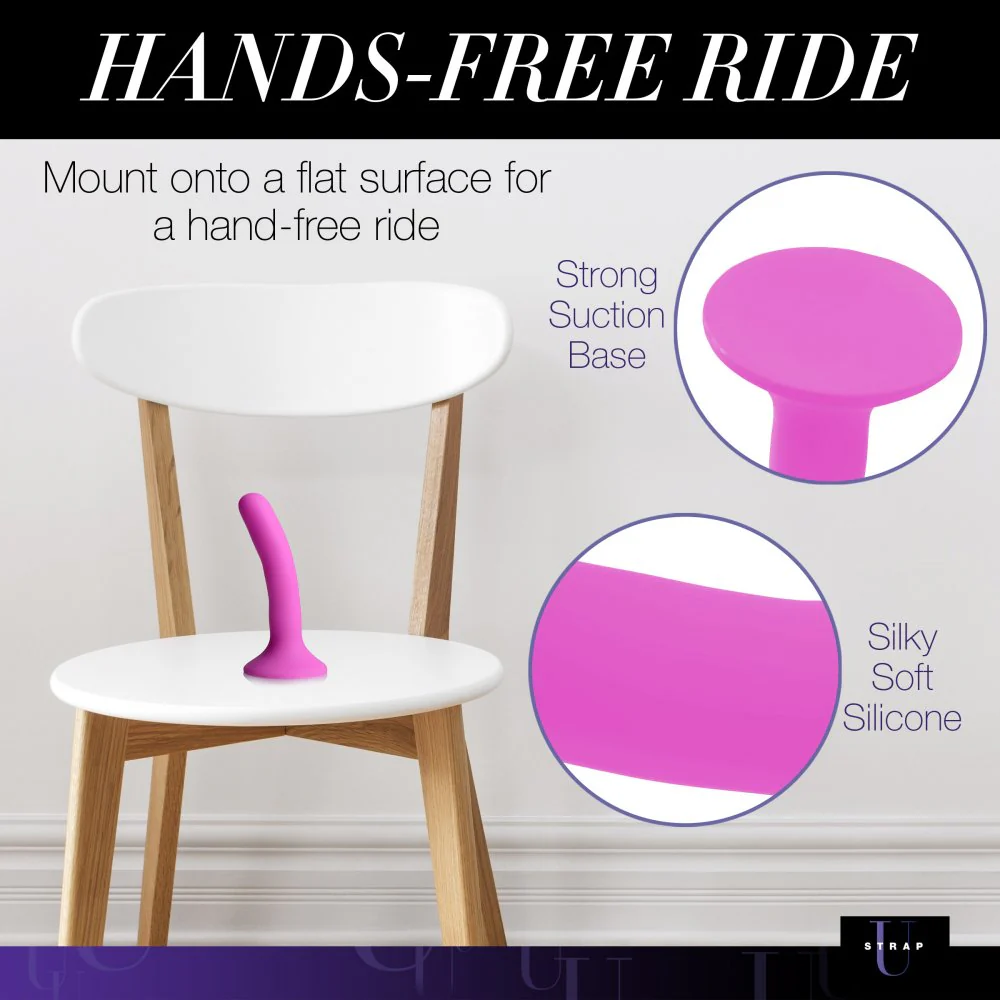 Small Pink Silicone Strap-On Dildo - Image 4