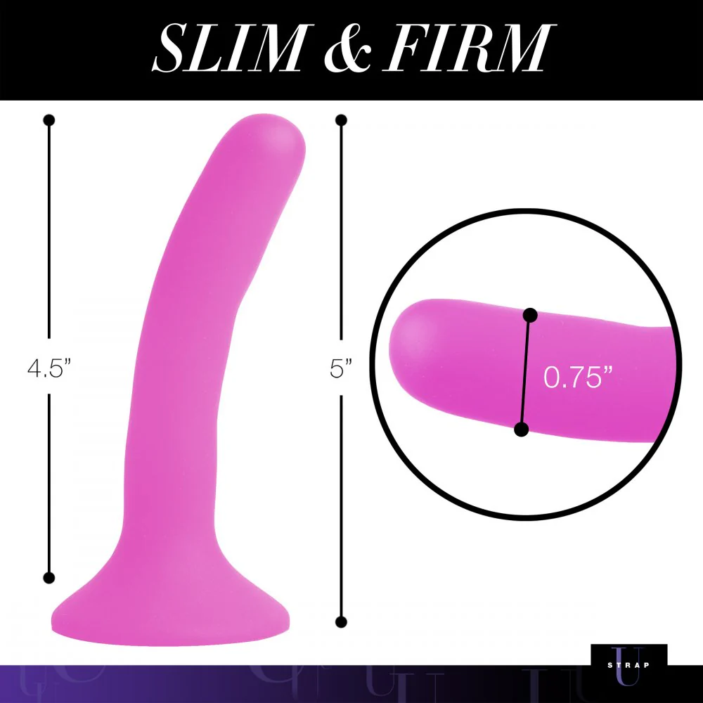 Small Pink Silicone Strap-On Dildo - Image 5