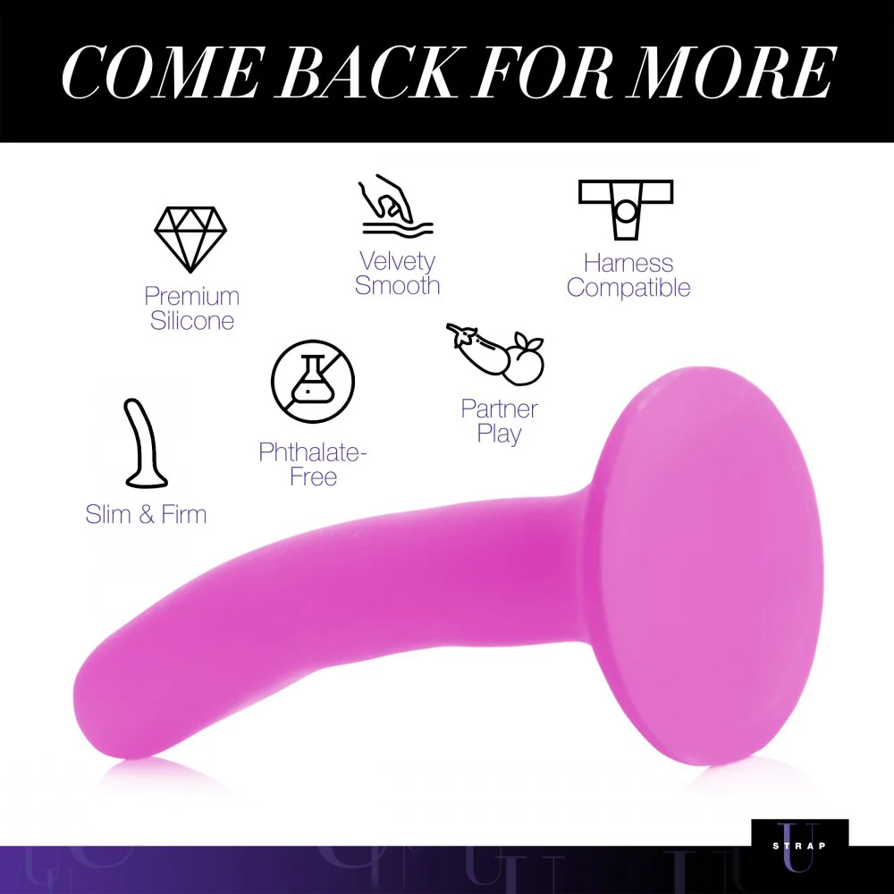 Small Pink Silicone Strap-On Dildo - Image 7