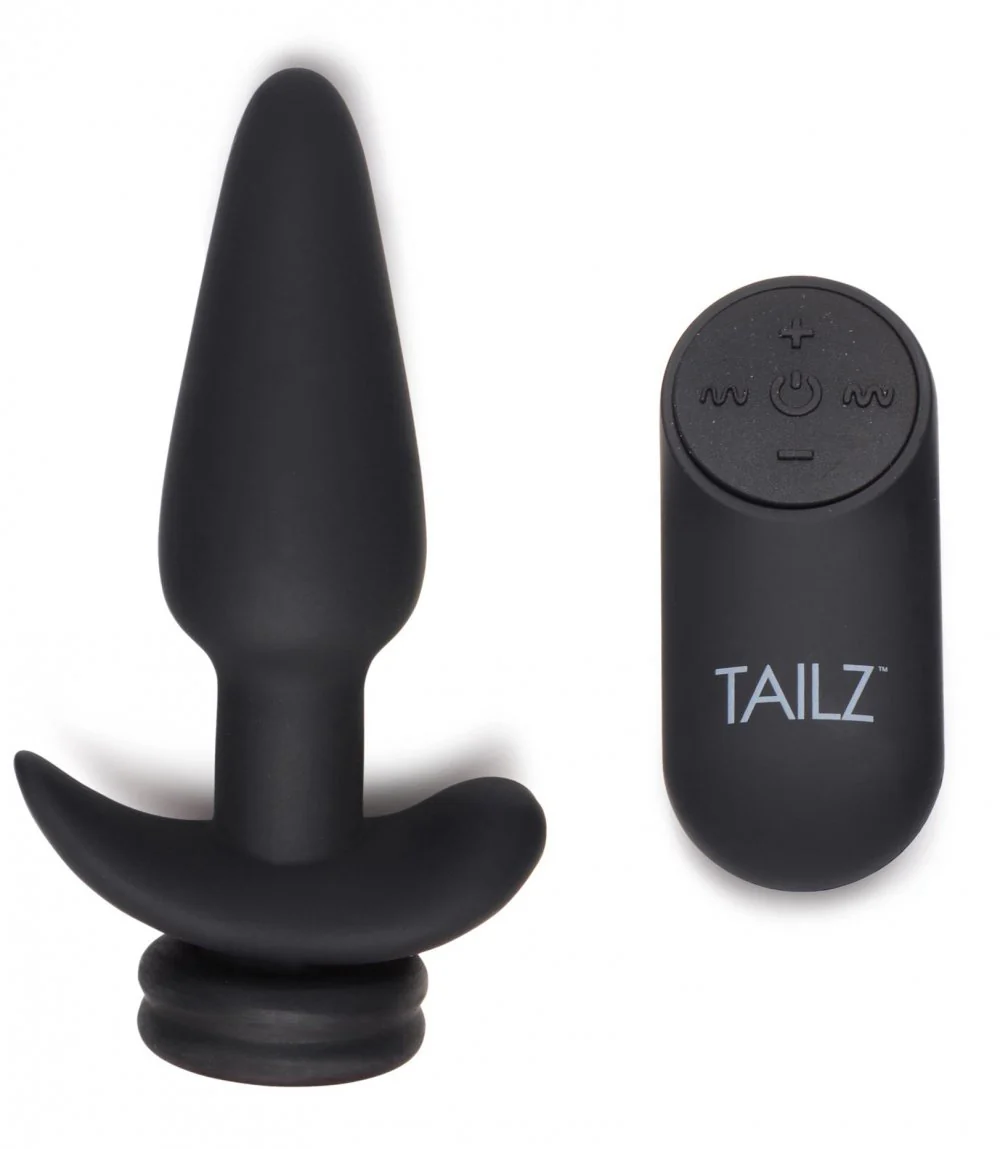 Small Vibrating Anal Plug with Interchangeable Fox Tail - Image 5
