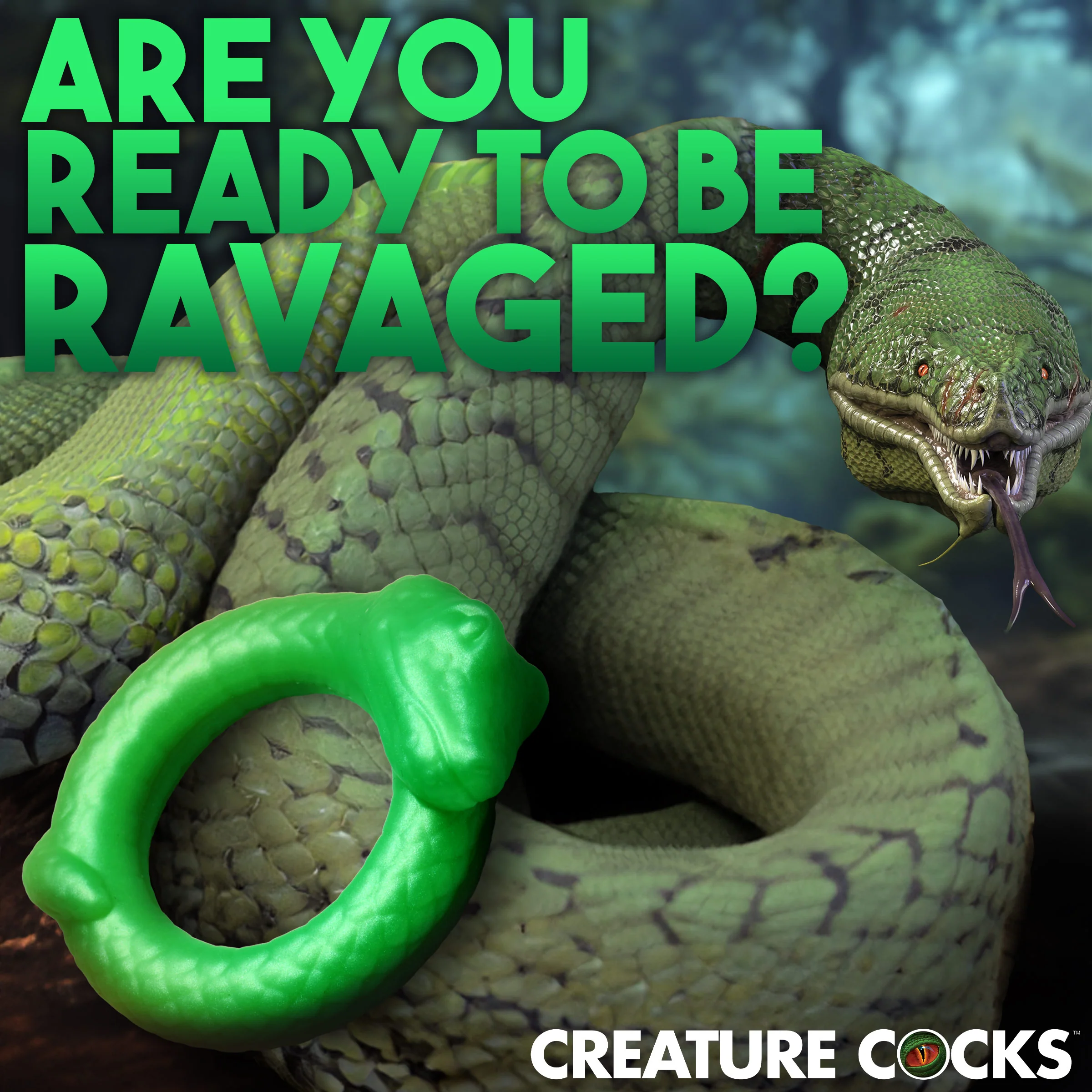 Snake Silicone Cock Ring - Image 3