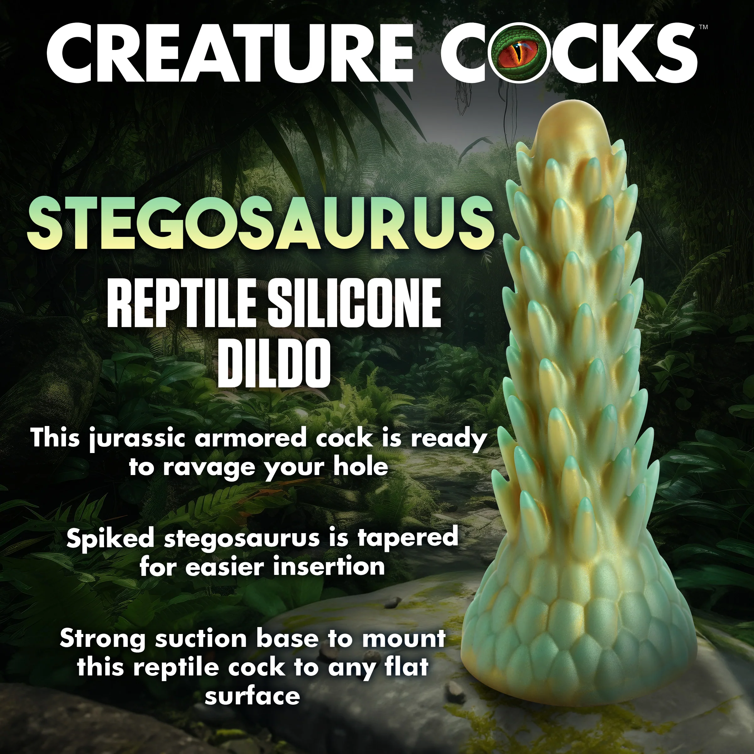 Spiky Reptile Silicone Dildo - Image 2