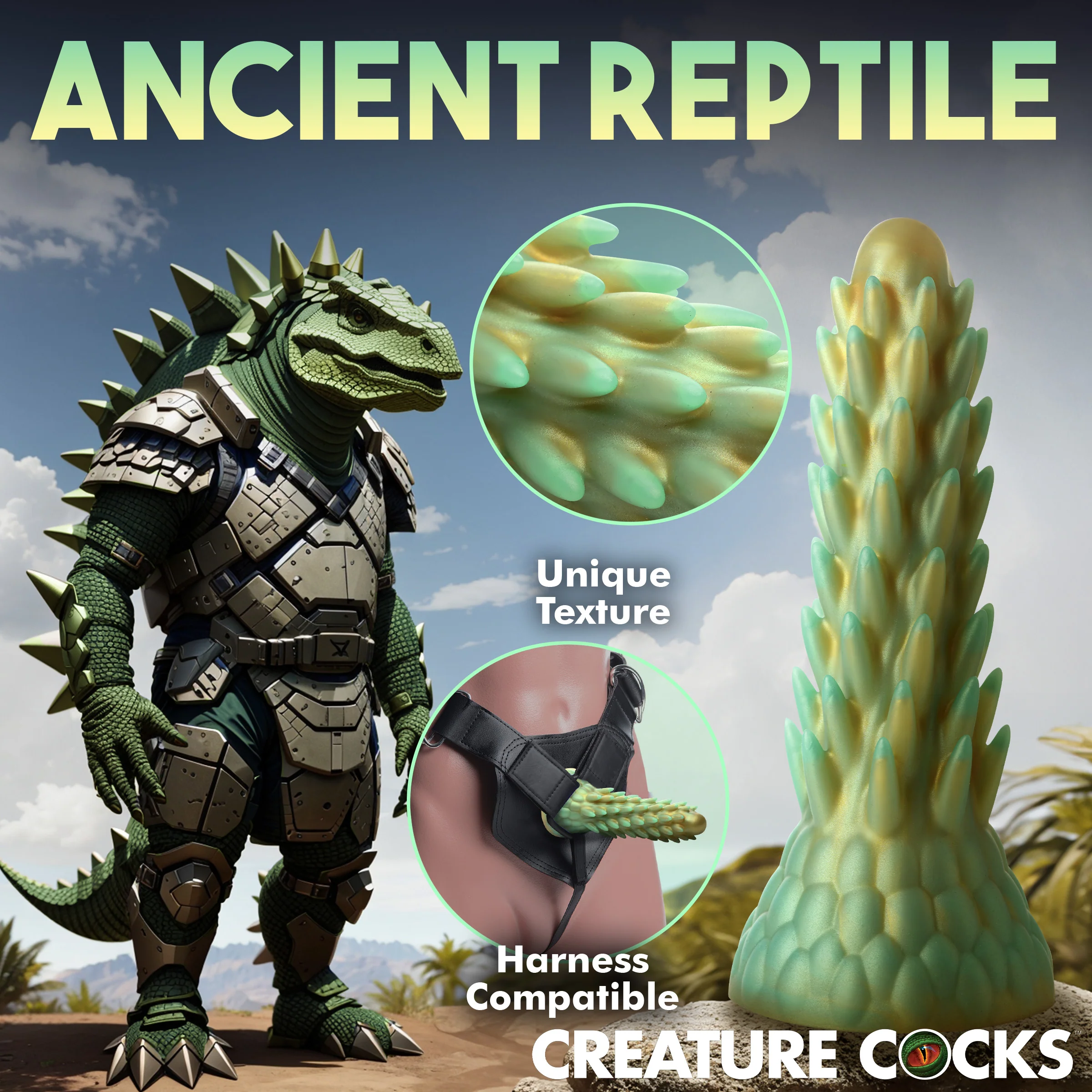 Spiky Reptile Silicone Dildo - Image 6
