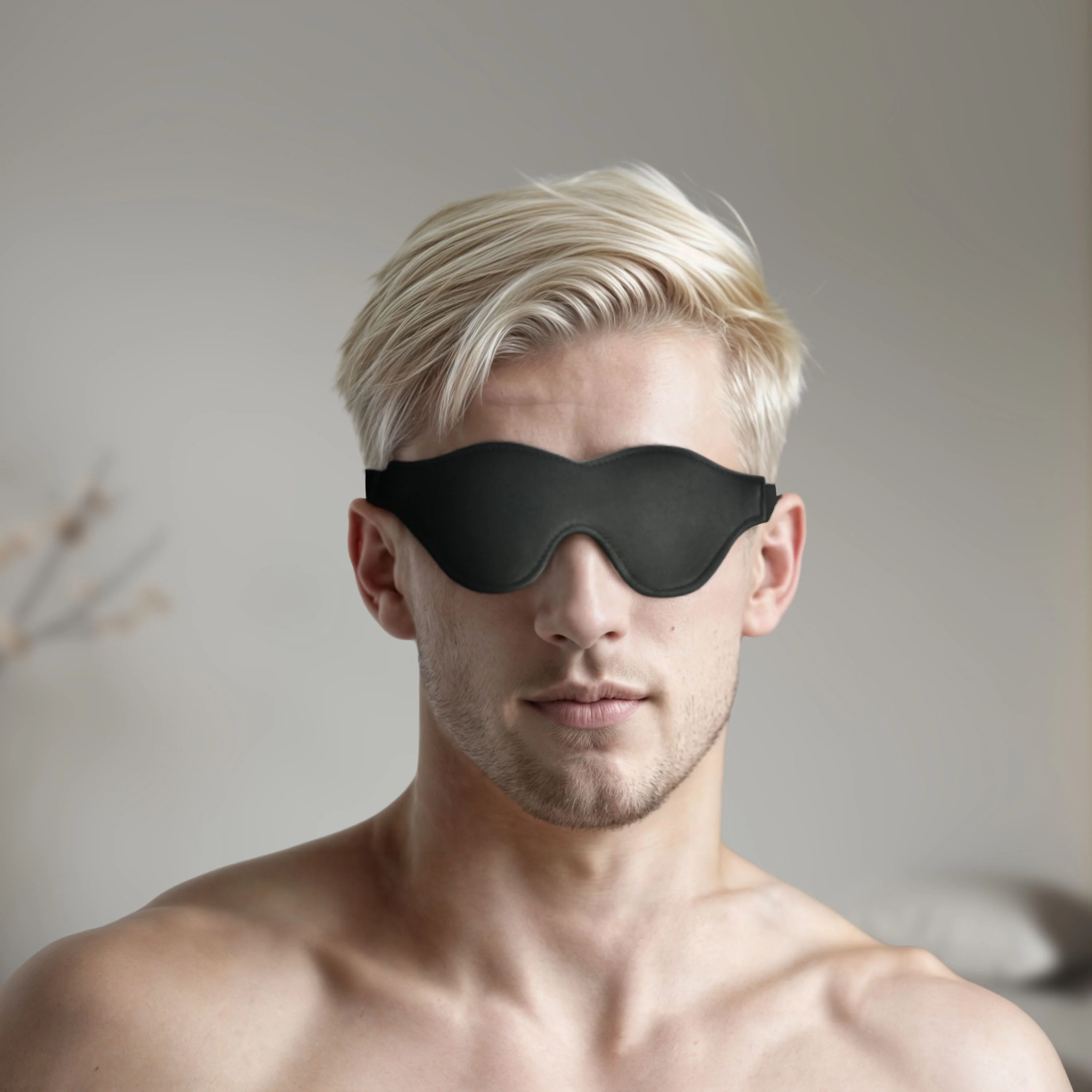 Strict Leather Classic Black Blindfold - Image 2