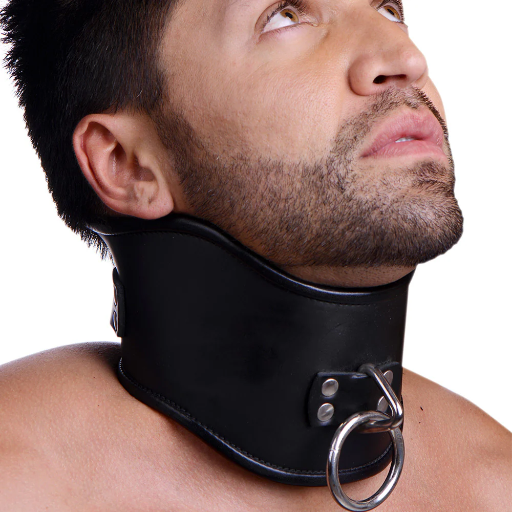 Strict Leather Locking Posture Collar - Image 2