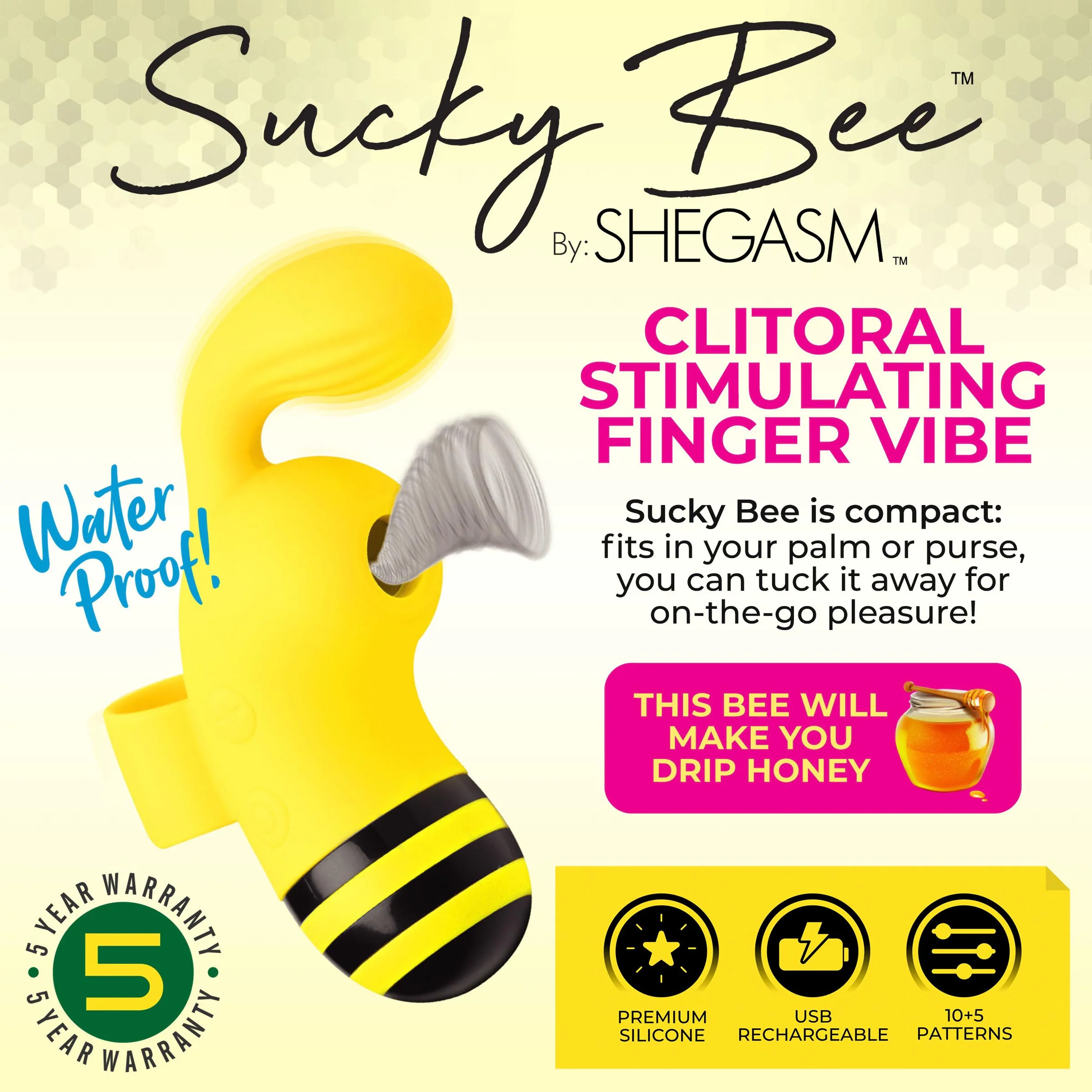 Sucky Bee Silicone Clit Stimulator - Image 3