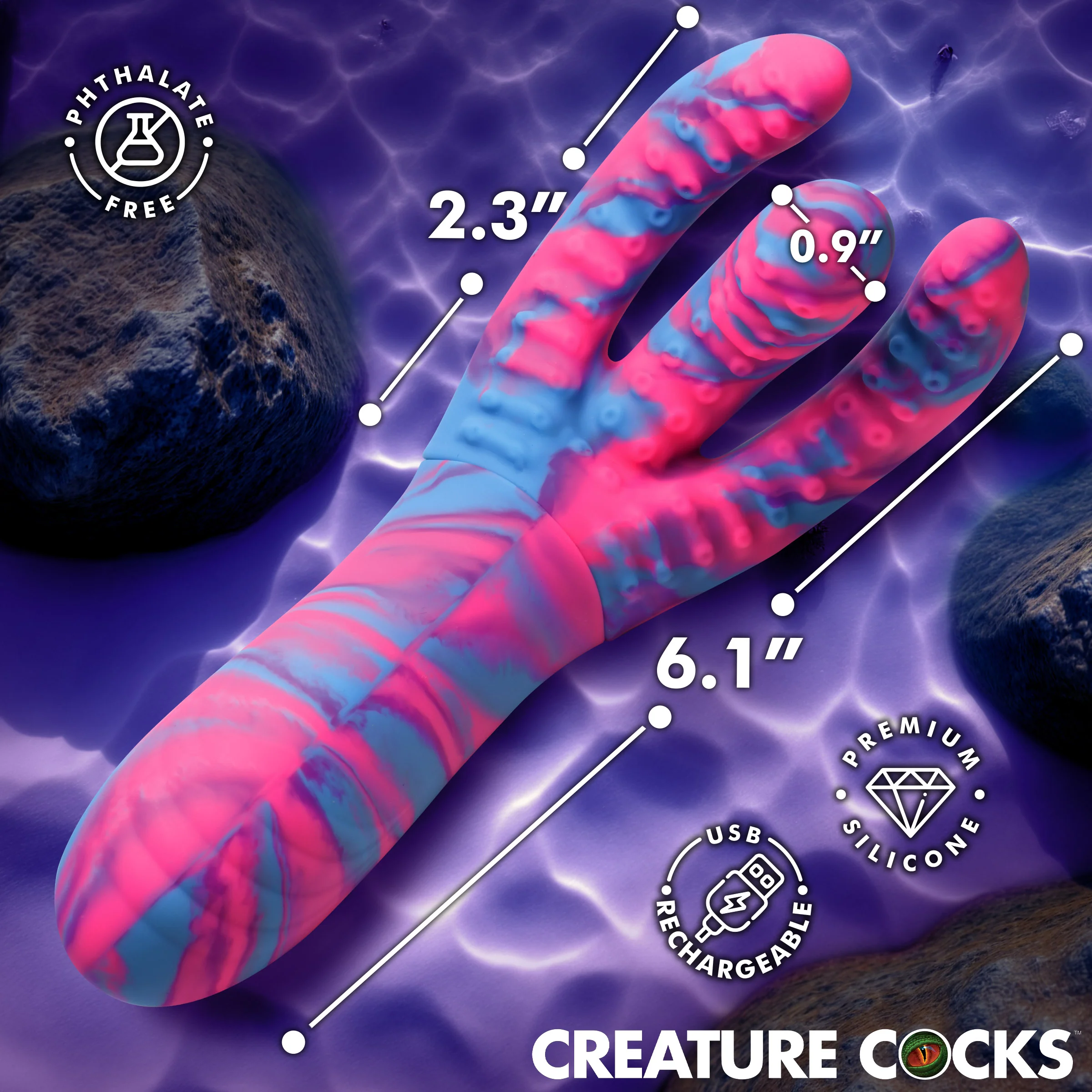 Tenta-Come Come-Hither Tentacle Silicone Vibrator - Image 4