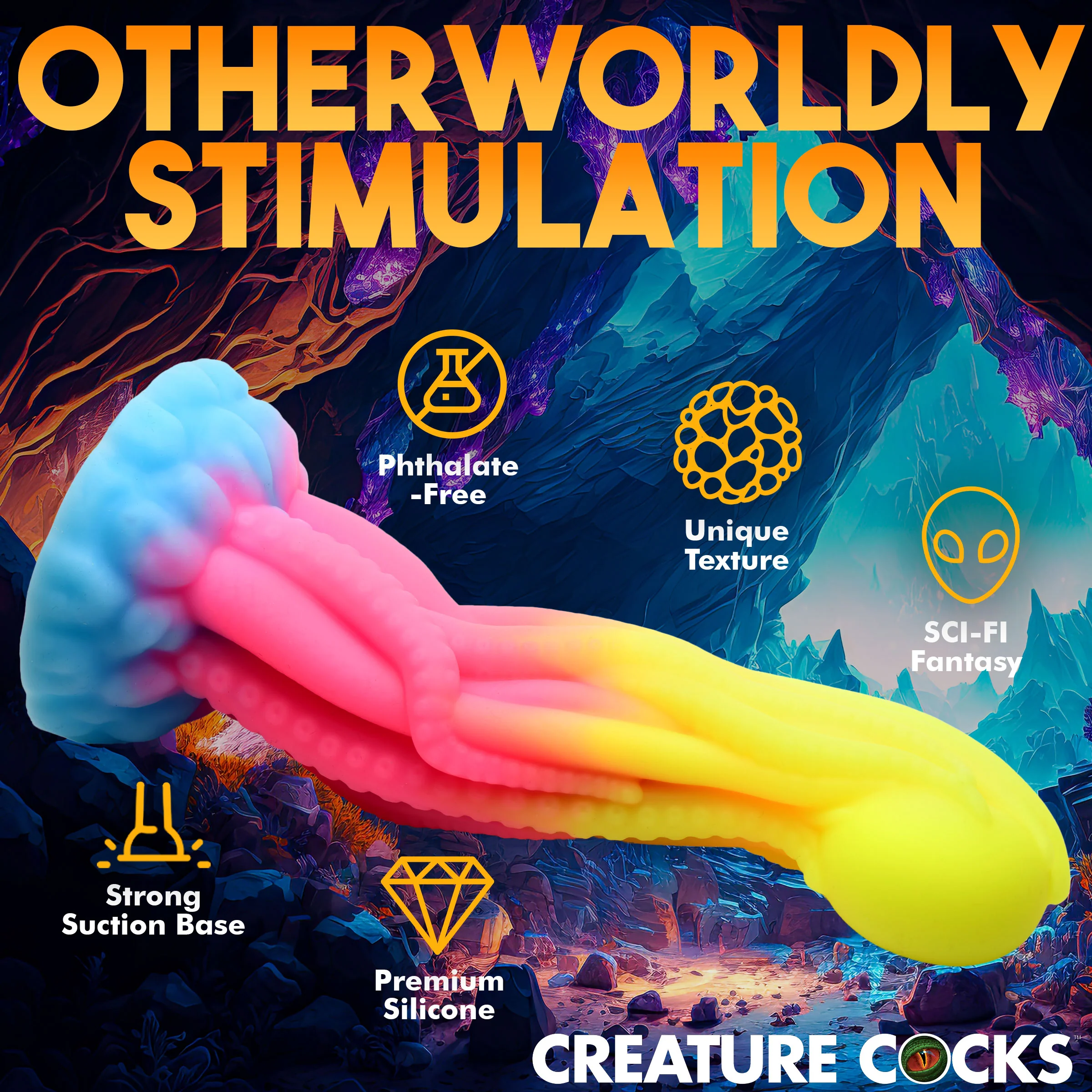 Tenta Glow in the Dark Silicone Dildo - Image 6