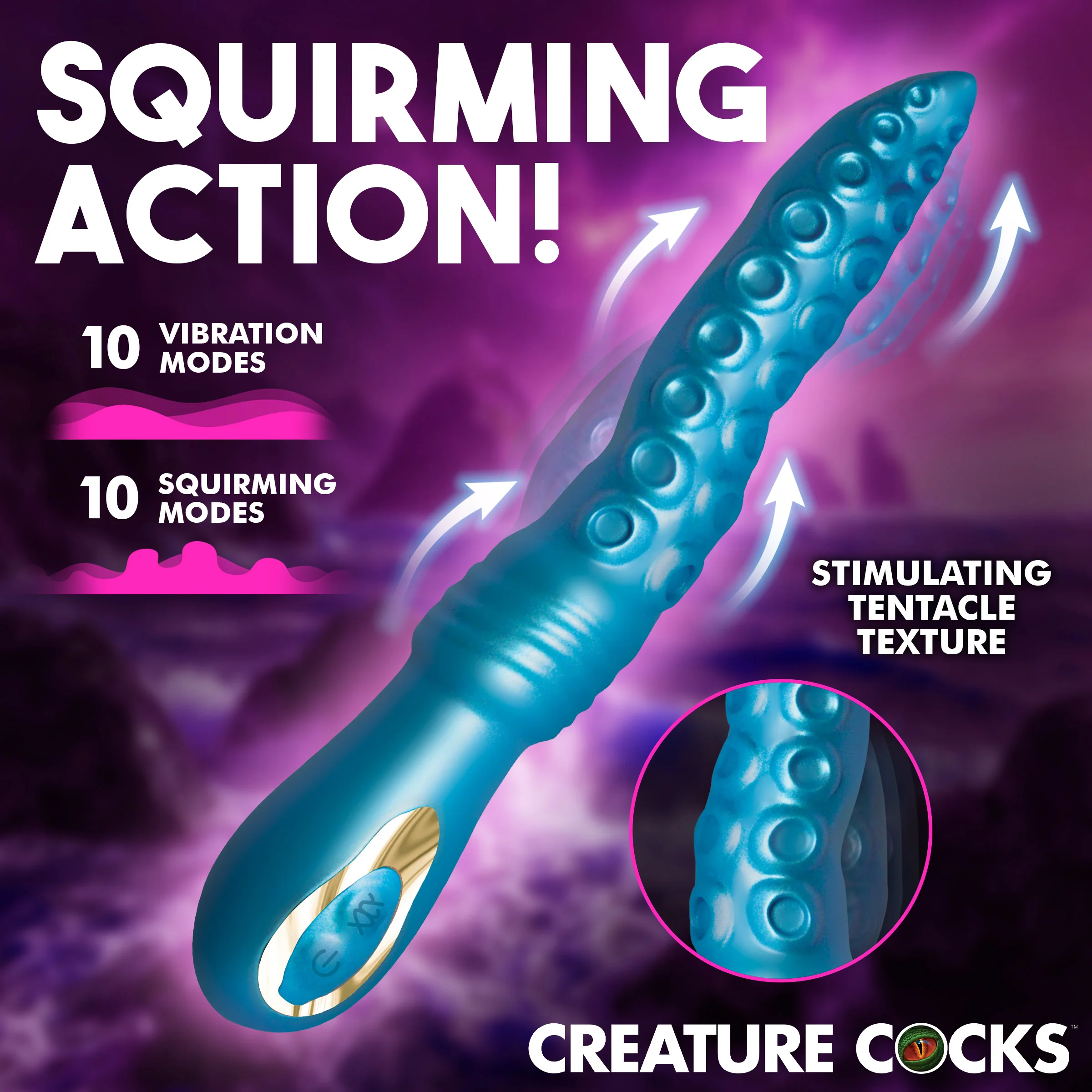 Tenta-Squirm Squirming Silicone Vibrator - Image 3