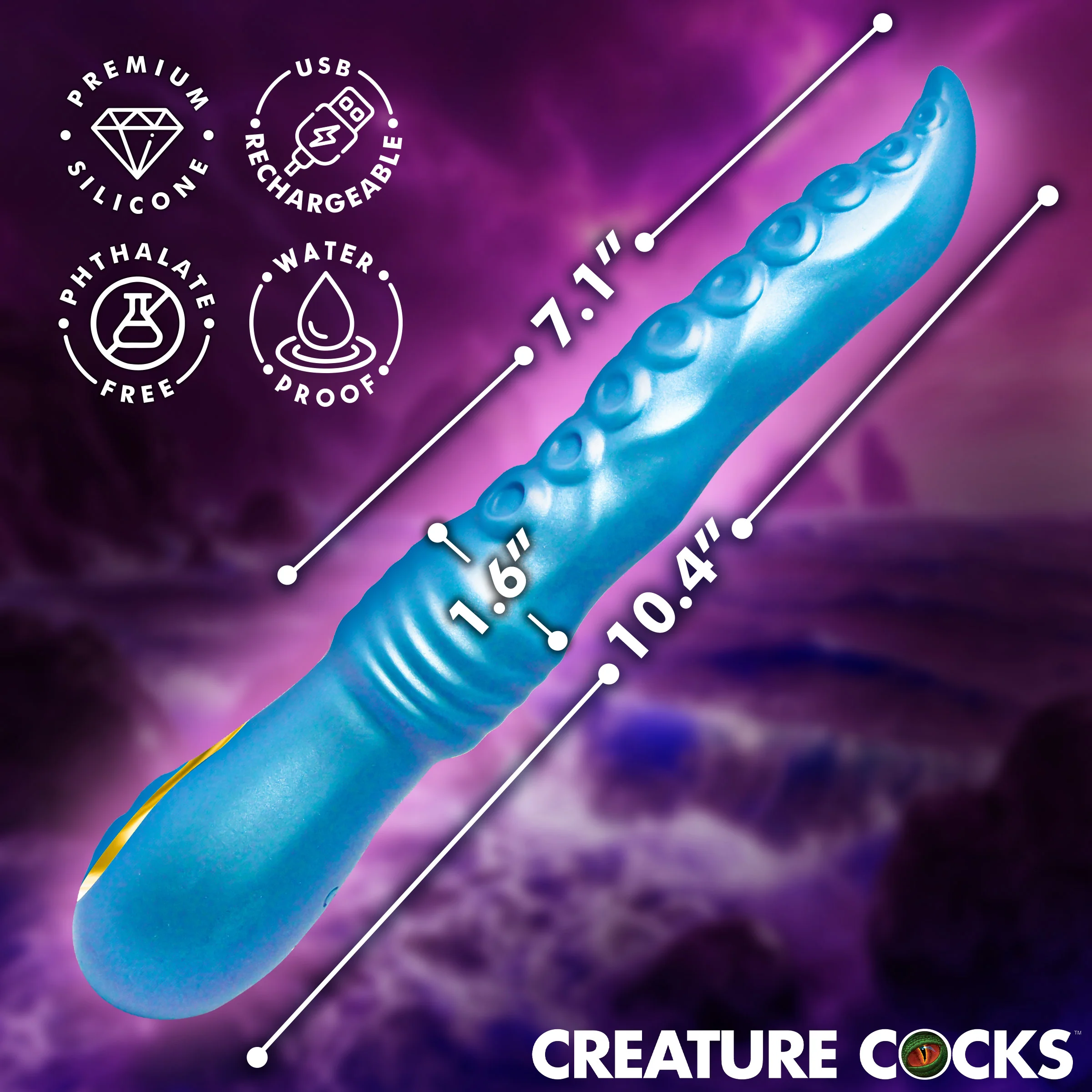 Tenta-Squirm Squirming Silicone Vibrator - Image 5