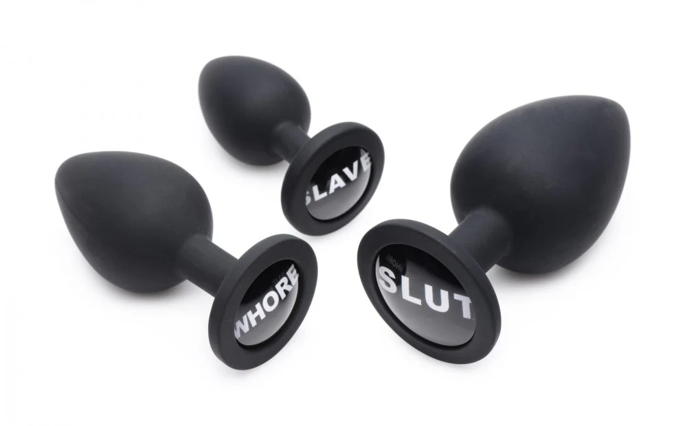 The 3pc Dirty Words Anal Plug Set - Image 5