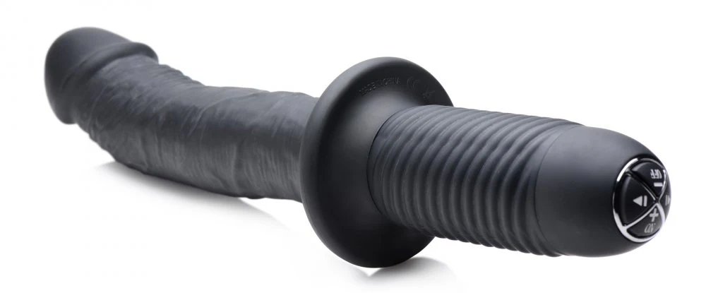 The Large Realistic 10X Silicone Vibrator with Handle - Image 4