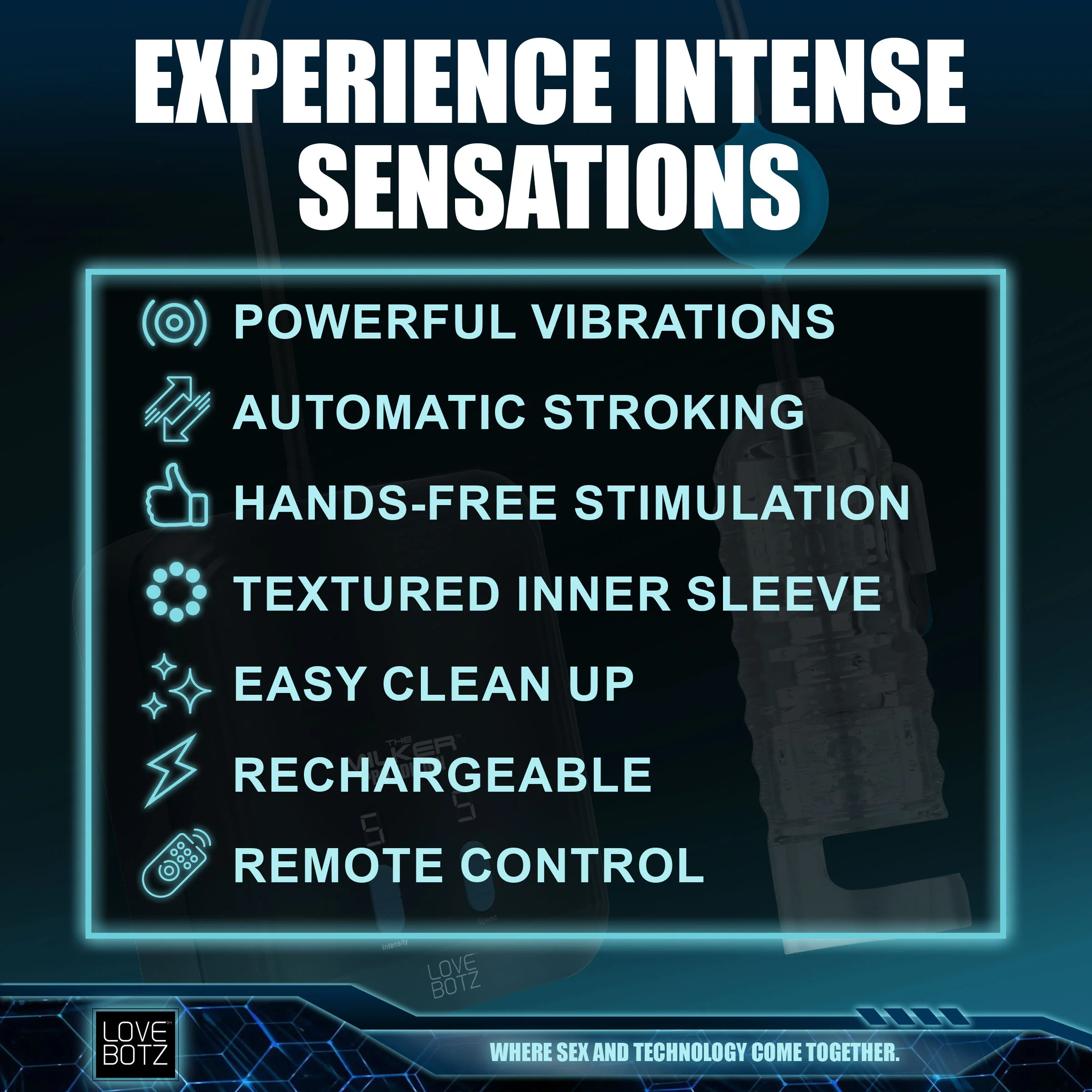 The Milker Pro Edition with Automatic Stroking, Suction and Vibration - Image 5