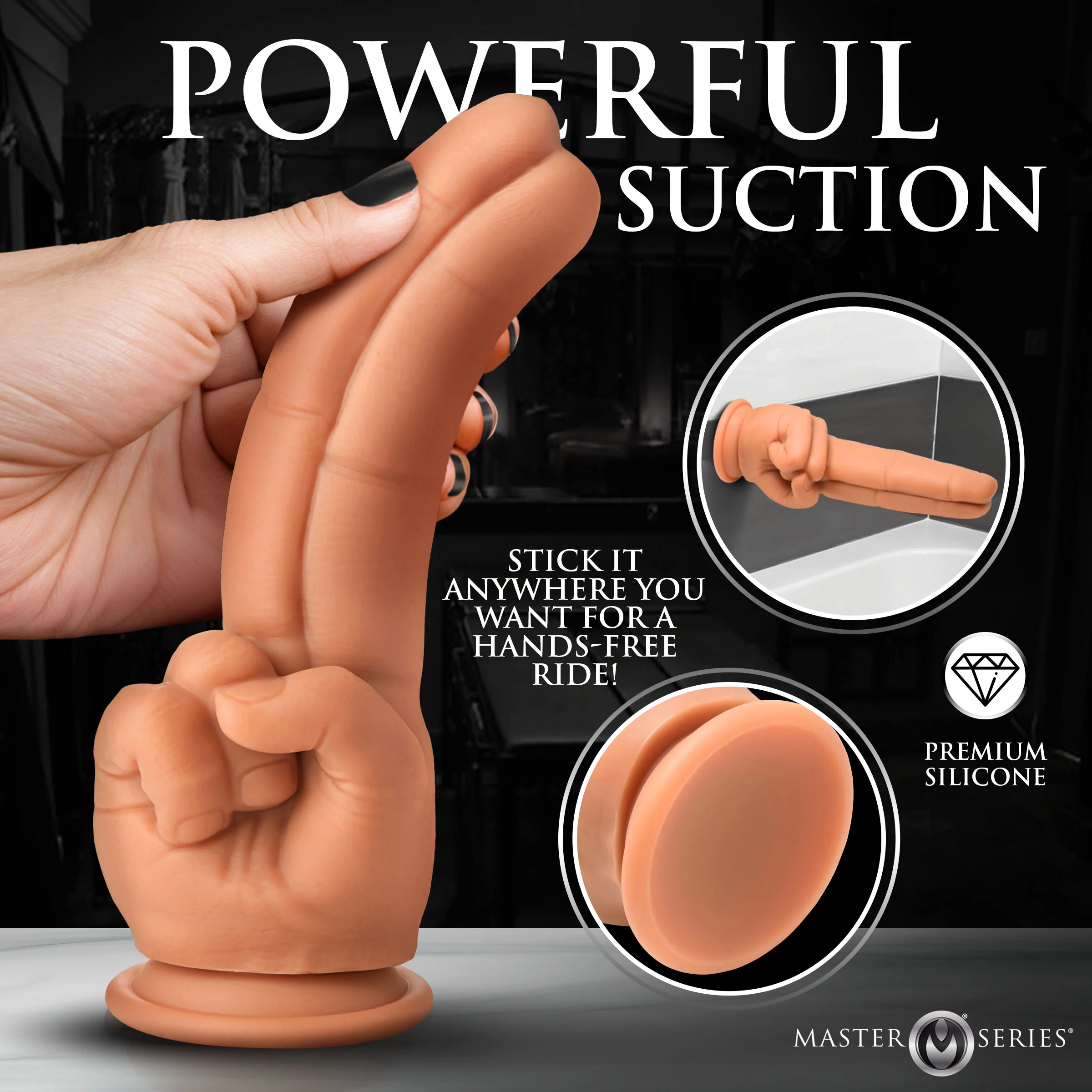 The Pleaser Double Finger Silicone Dildo - Image 3