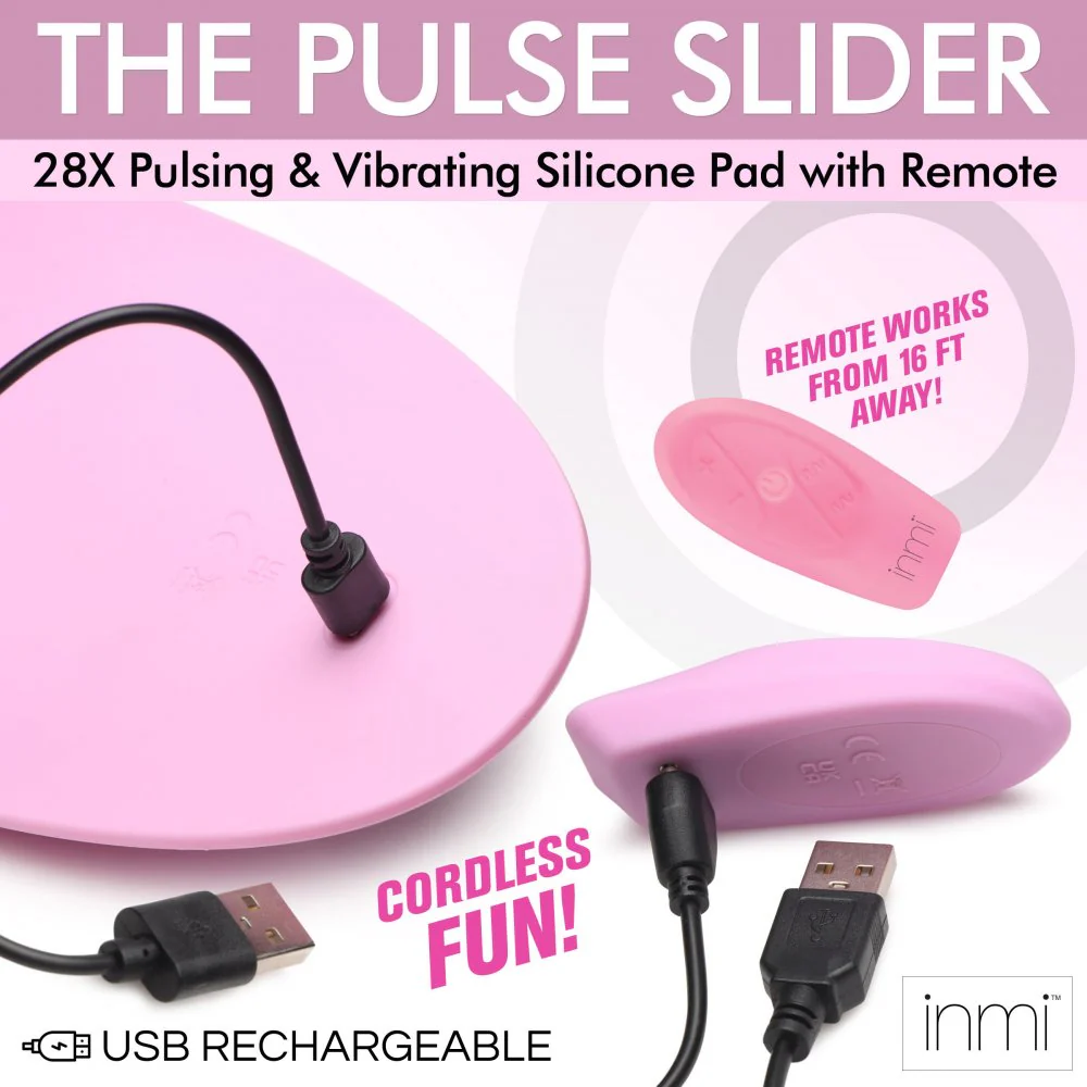 The Pulse Slider 28X Pulsing and Vibrating Silicone Pad with Remote - Image 5