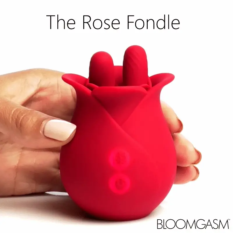 The Rose Fondle 10X Massaging Rose Silicone Clit Stimulators - Image 2