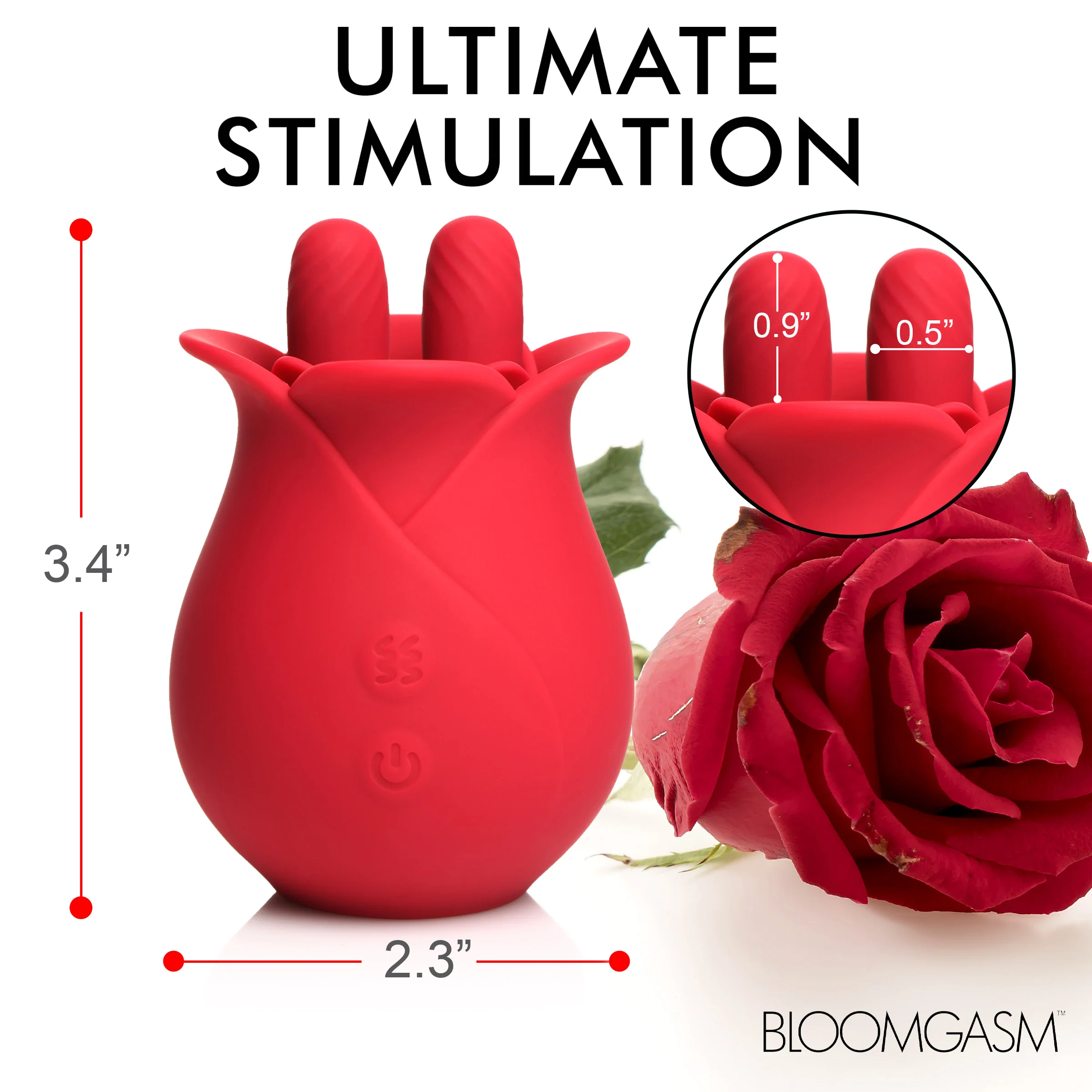 The Rose Fondle 10X Massaging Rose Silicone Clit Stimulators - Image 5