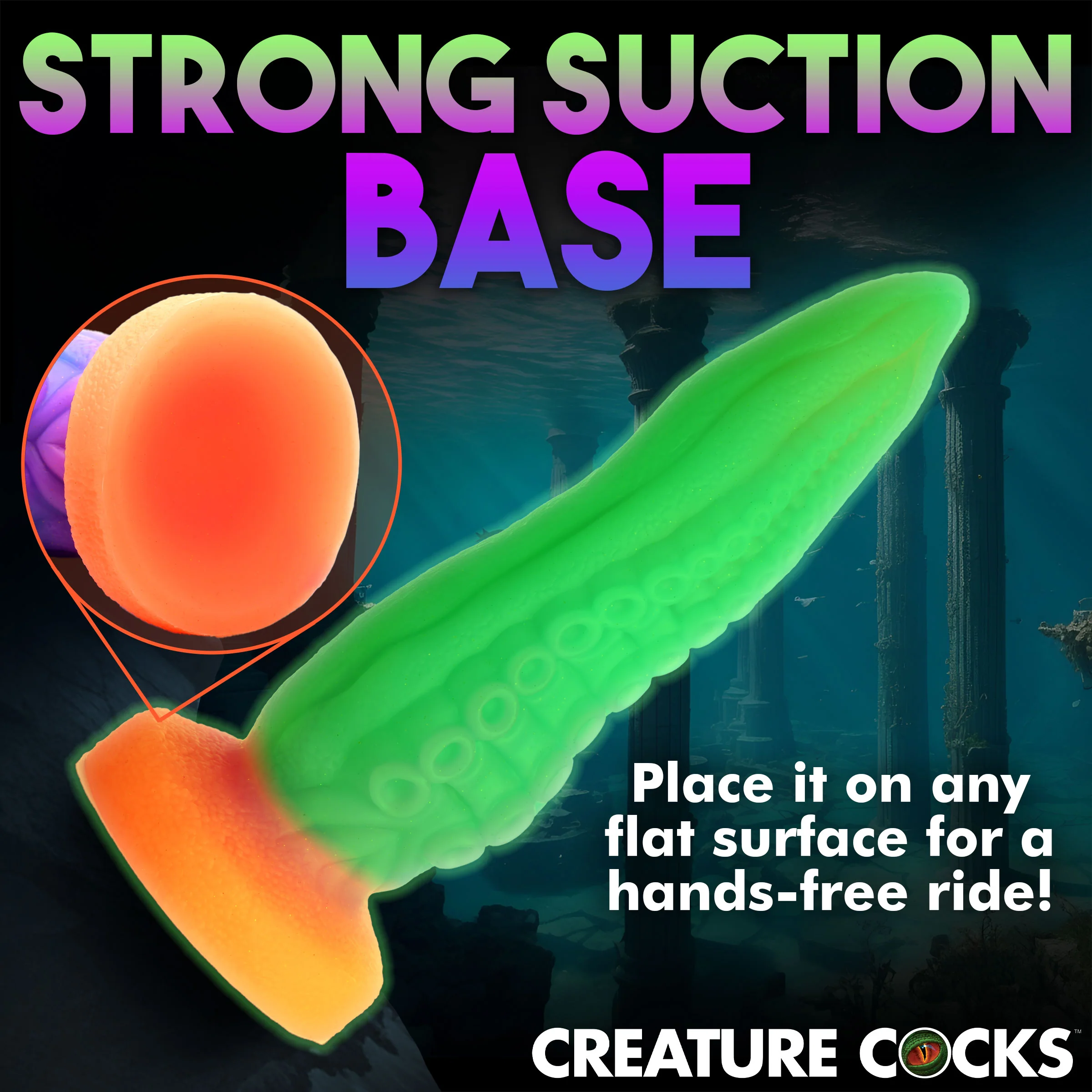 Thick Tentacle Glow-in-the-Dark Silicone Dildo - Image 8