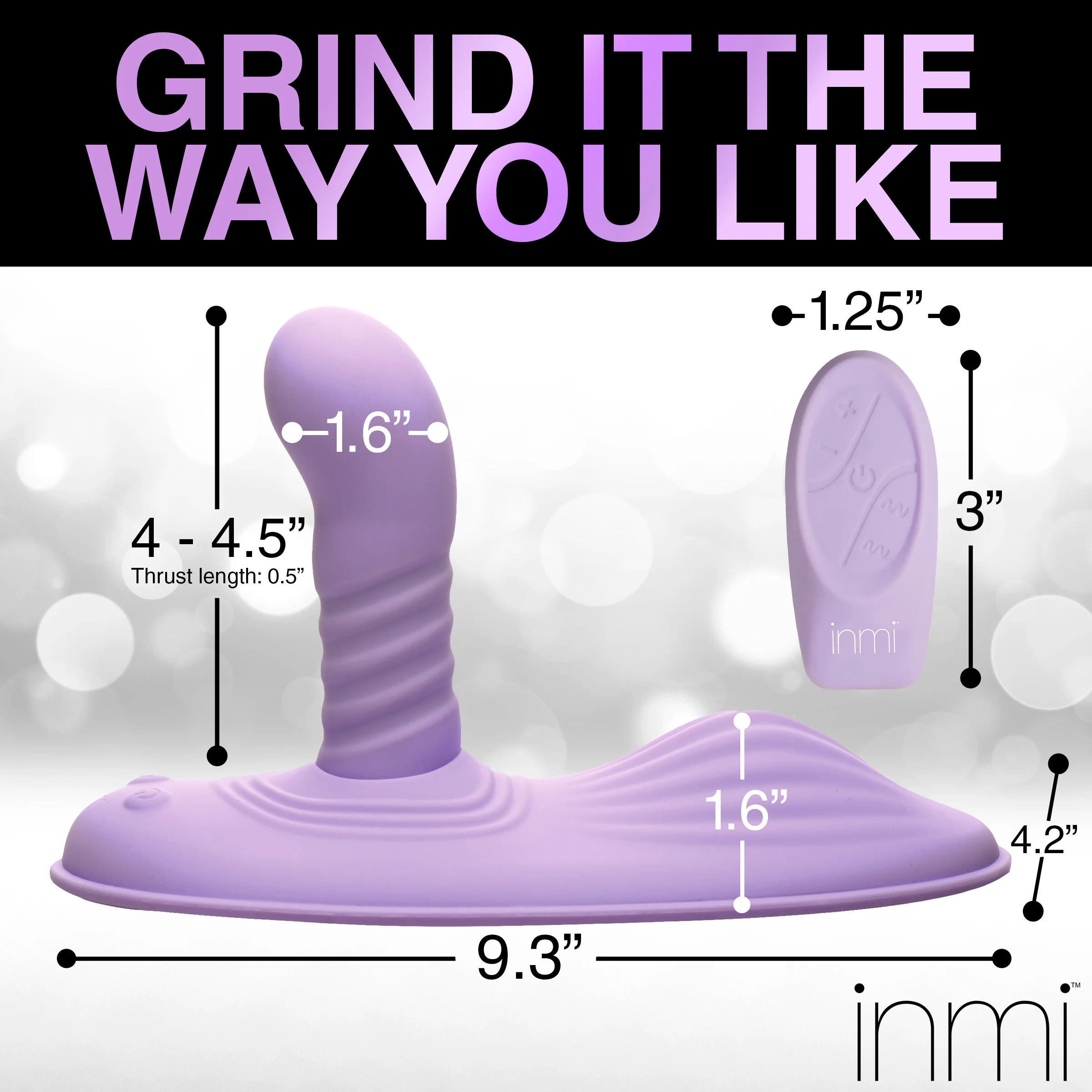 Thrust n' Grind Thrusting and Vibrating Silicone Sex Grinder - Image 9