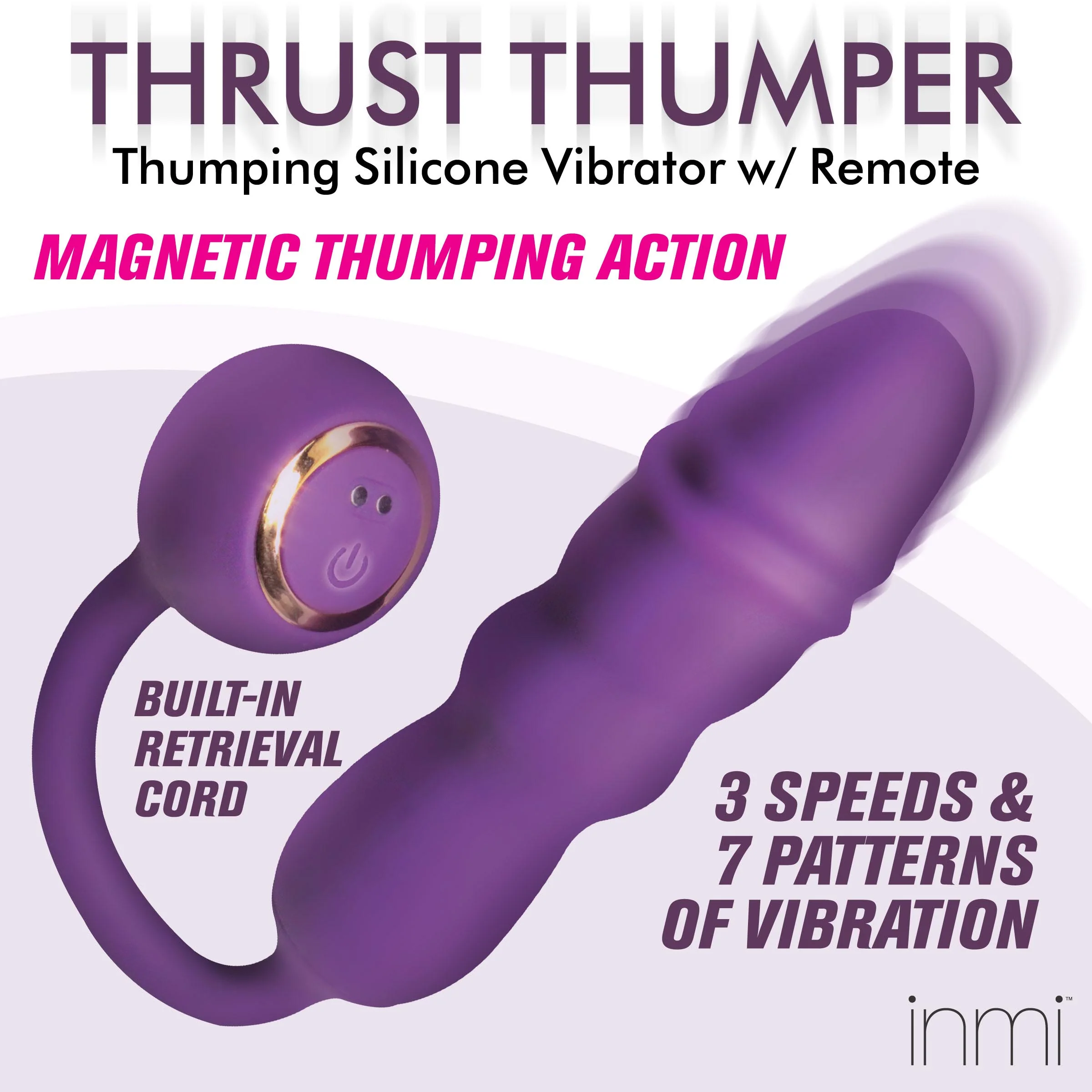 Thrust Thumper Thrusting Silicone Vibrator with Remote - Image 3