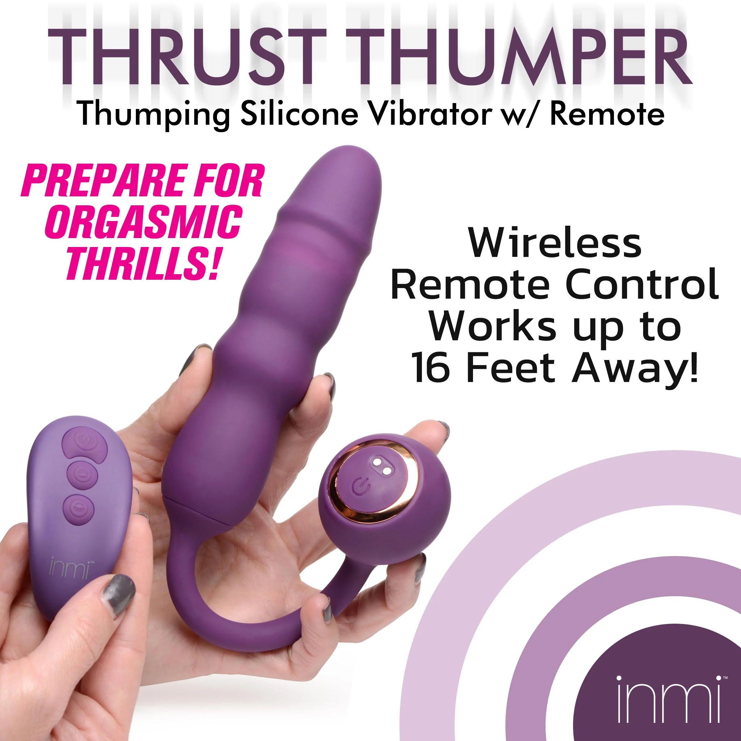 Thrust Thumper Thrusting Silicone Vibrator with Remote - Image 4