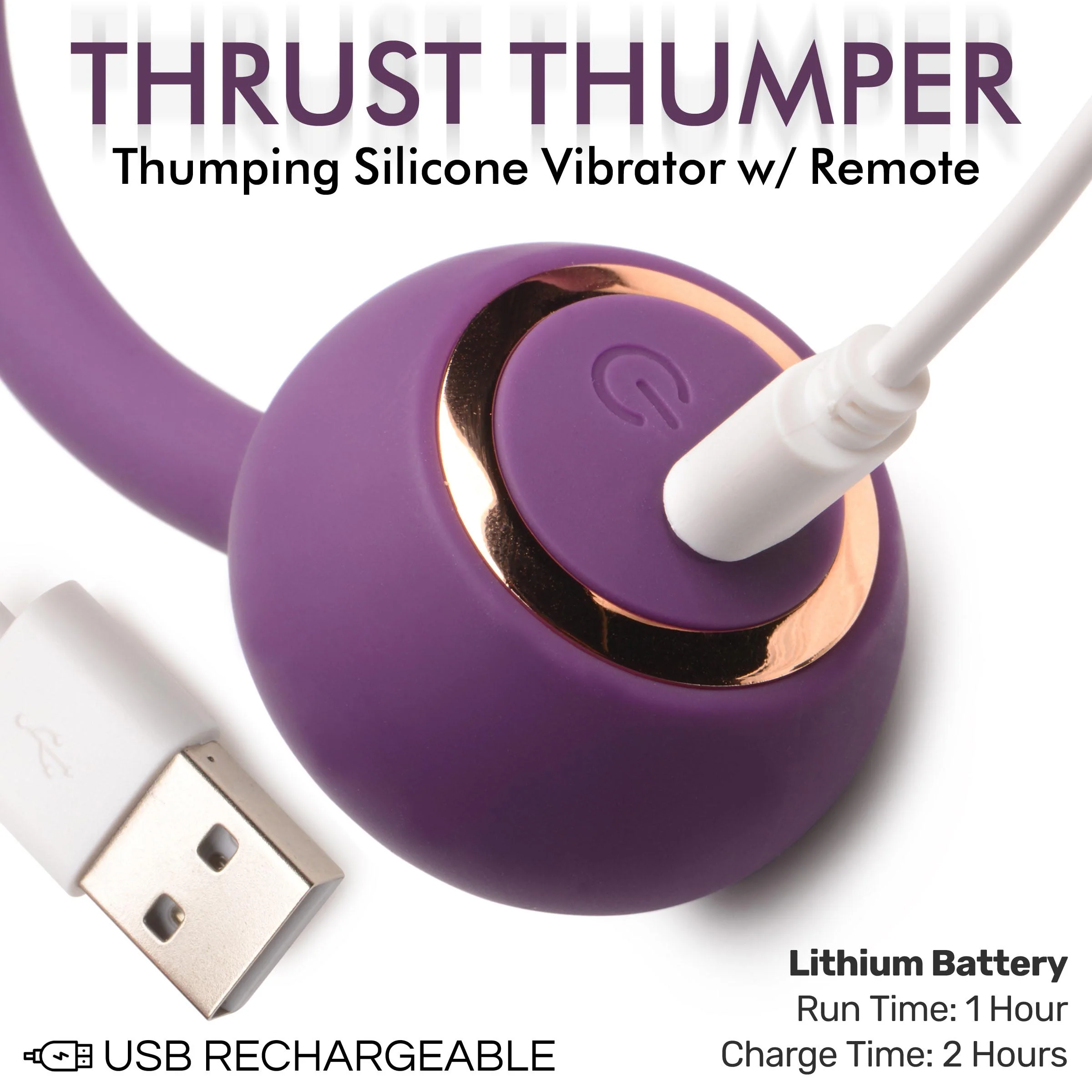 Thrust Thumper Thrusting Silicone Vibrator with Remote - Image 5