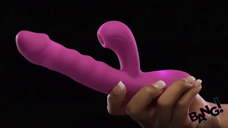 Thrusting and Sucking Silicone Rabbit Vibrator - Image 2