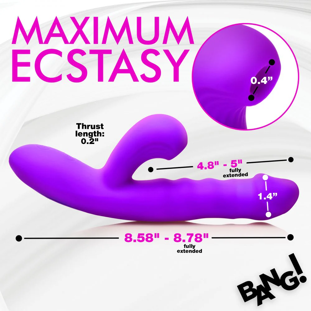 Thrusting and Sucking Silicone Rabbit Vibrator - Image 5