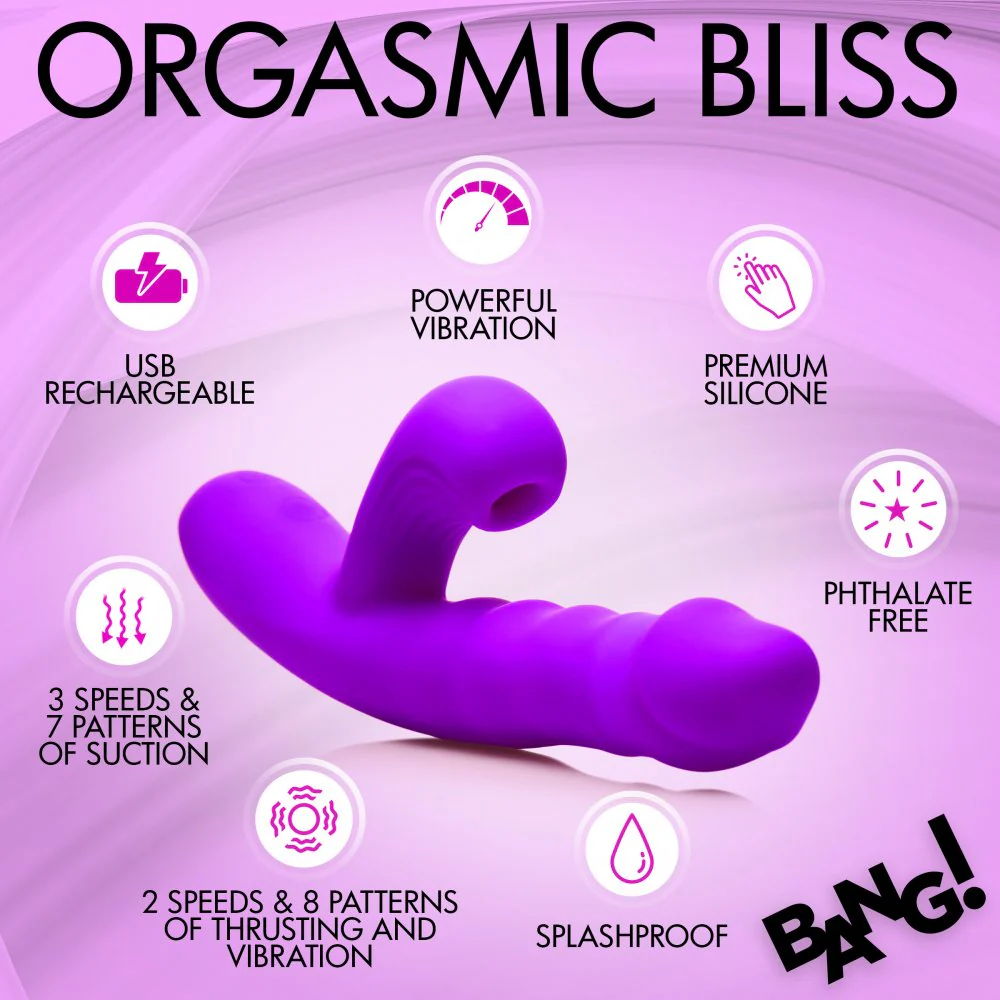 Thrusting and Sucking Silicone Rabbit Vibrator - Image 6