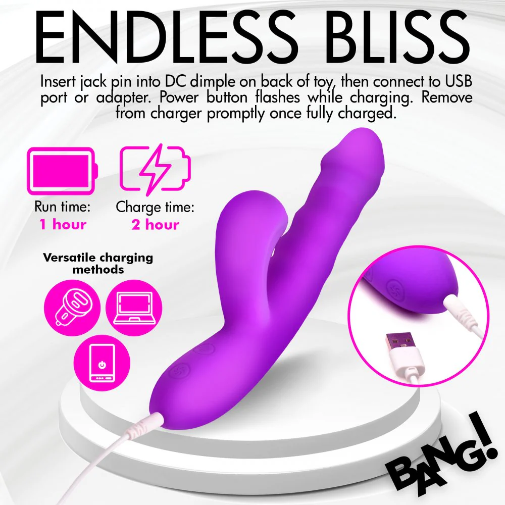 Thrusting and Sucking Silicone Rabbit Vibrator - Image 7