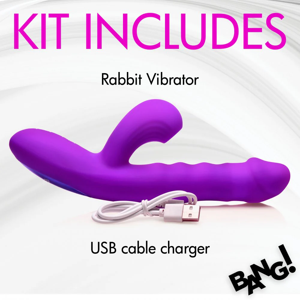 Thrusting and Sucking Silicone Rabbit Vibrator - Image 8