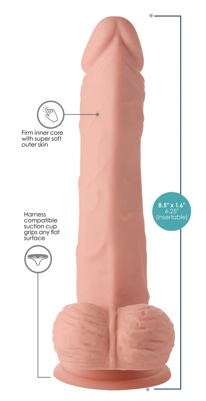 Thrusting and Vibrating 8 Inch Dildo - Image 2