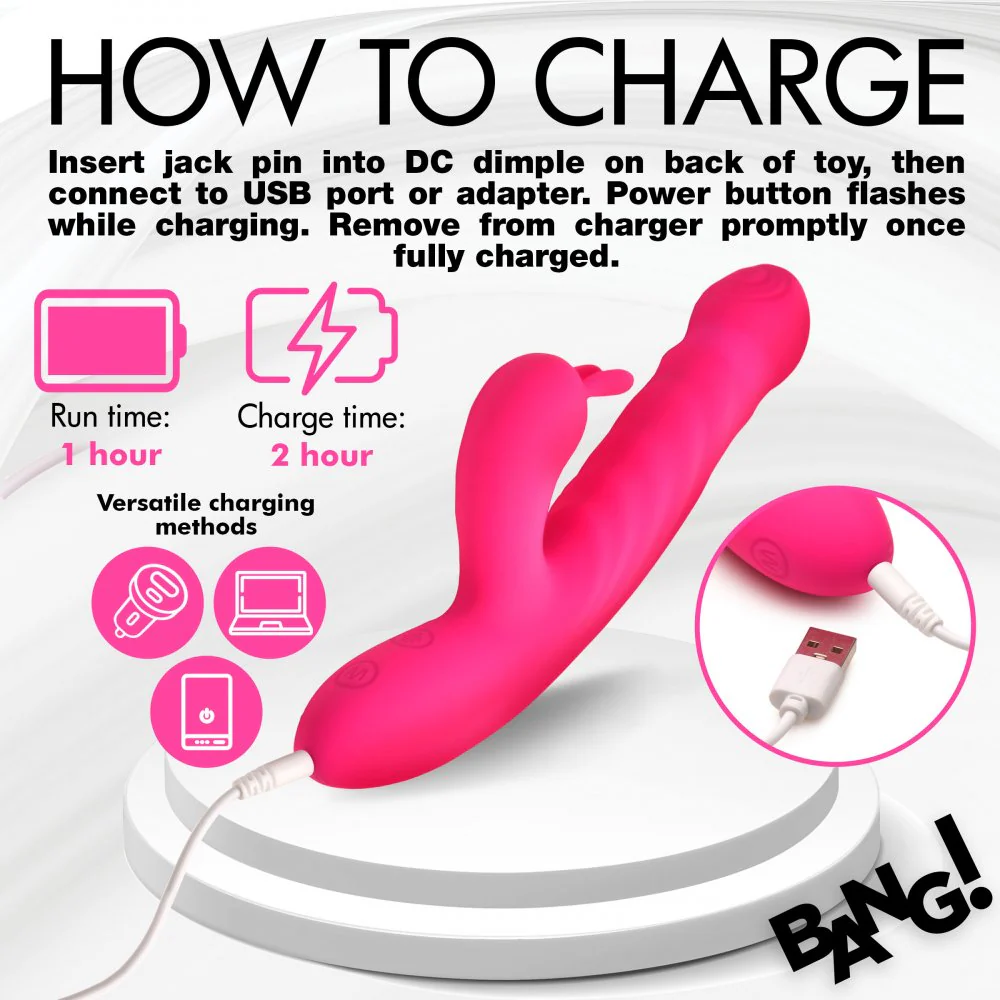 Thrusting and Vibrating Silicone Rabbit Vibrator - Image 8