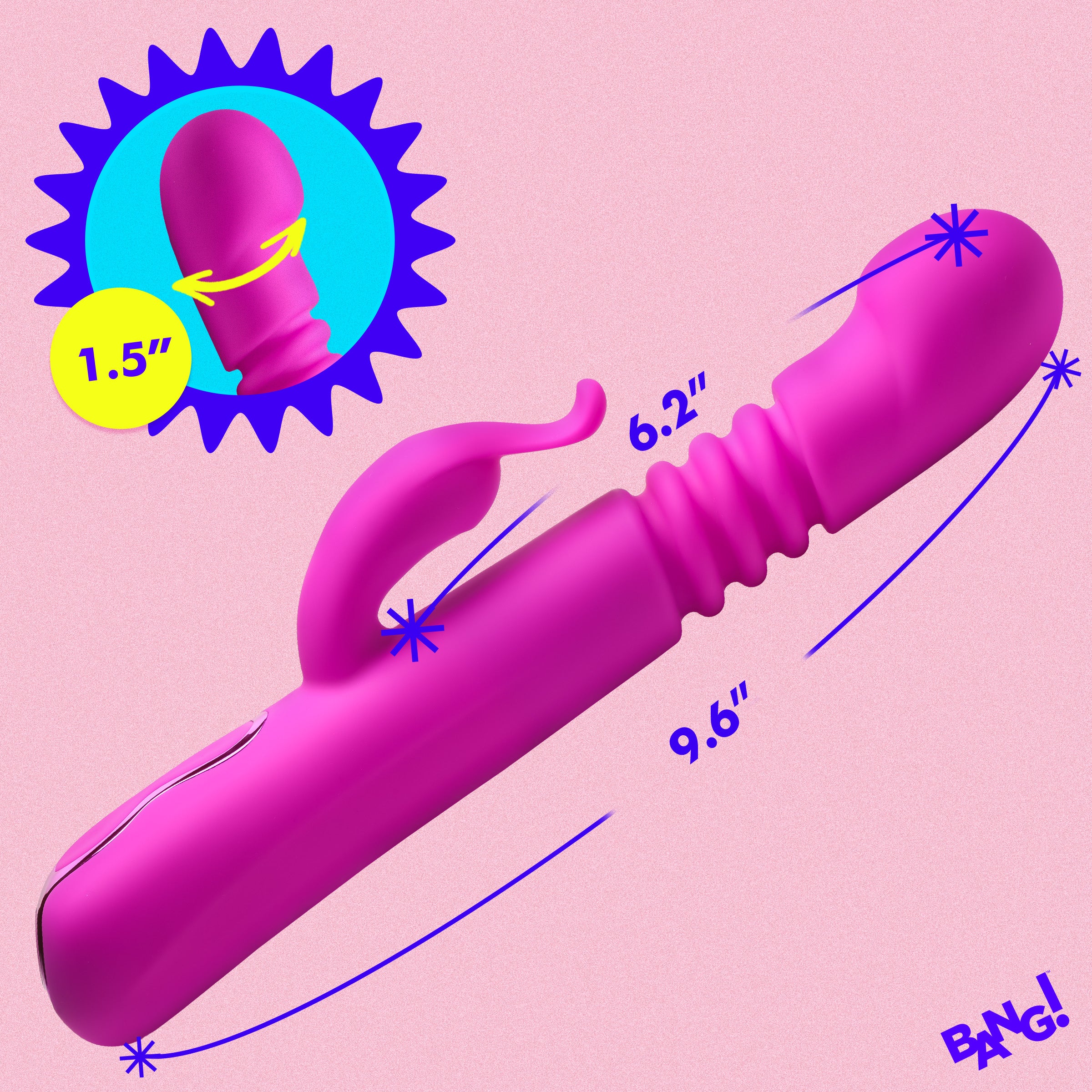 Thrusting Silicone Rabbit Vibrator - Image 6