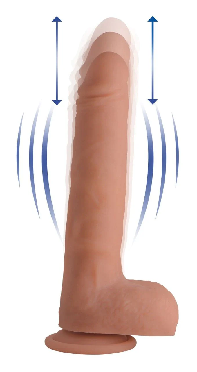 Thrusting & Vibrating Remote Control Silicone Dildo - Image 2