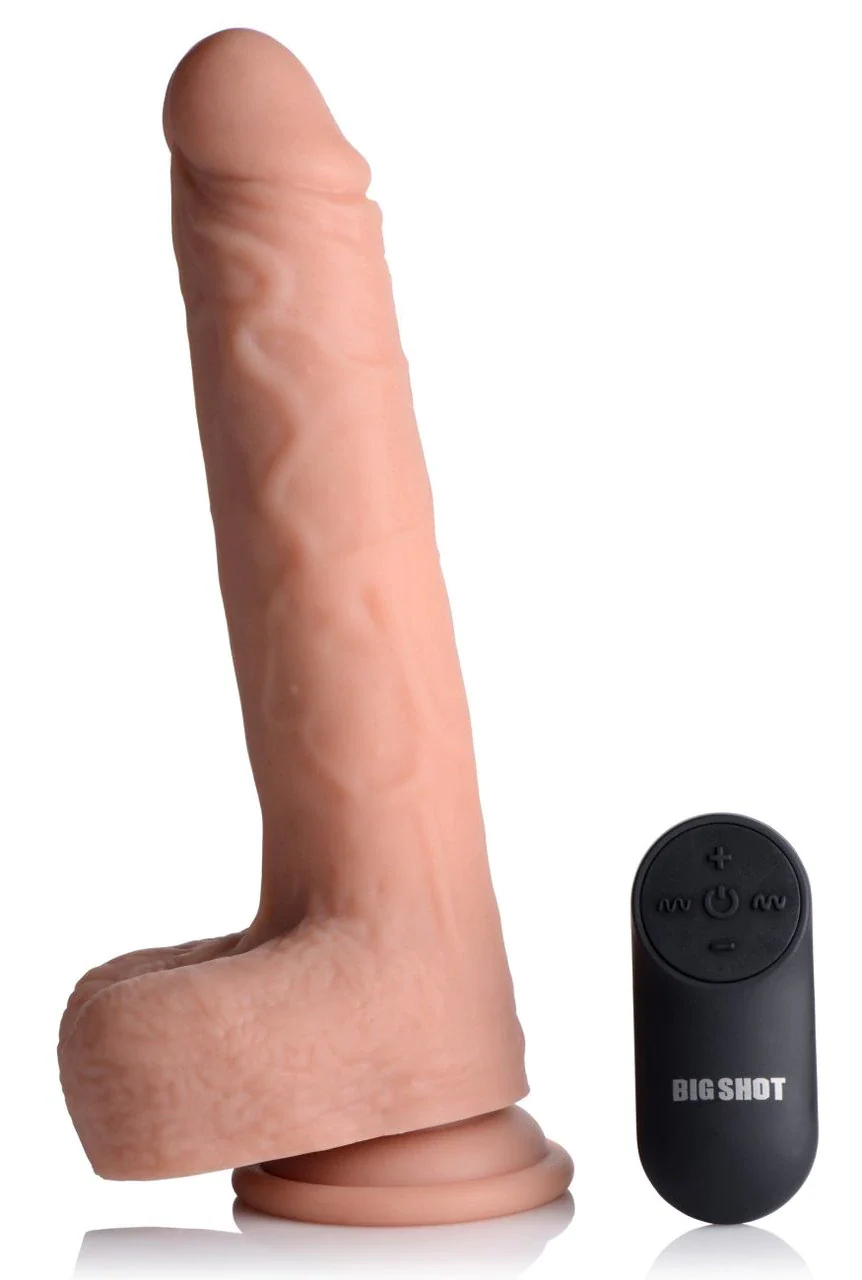 Thrusting & Vibrating Remote Control Silicone Dildo - Image 3