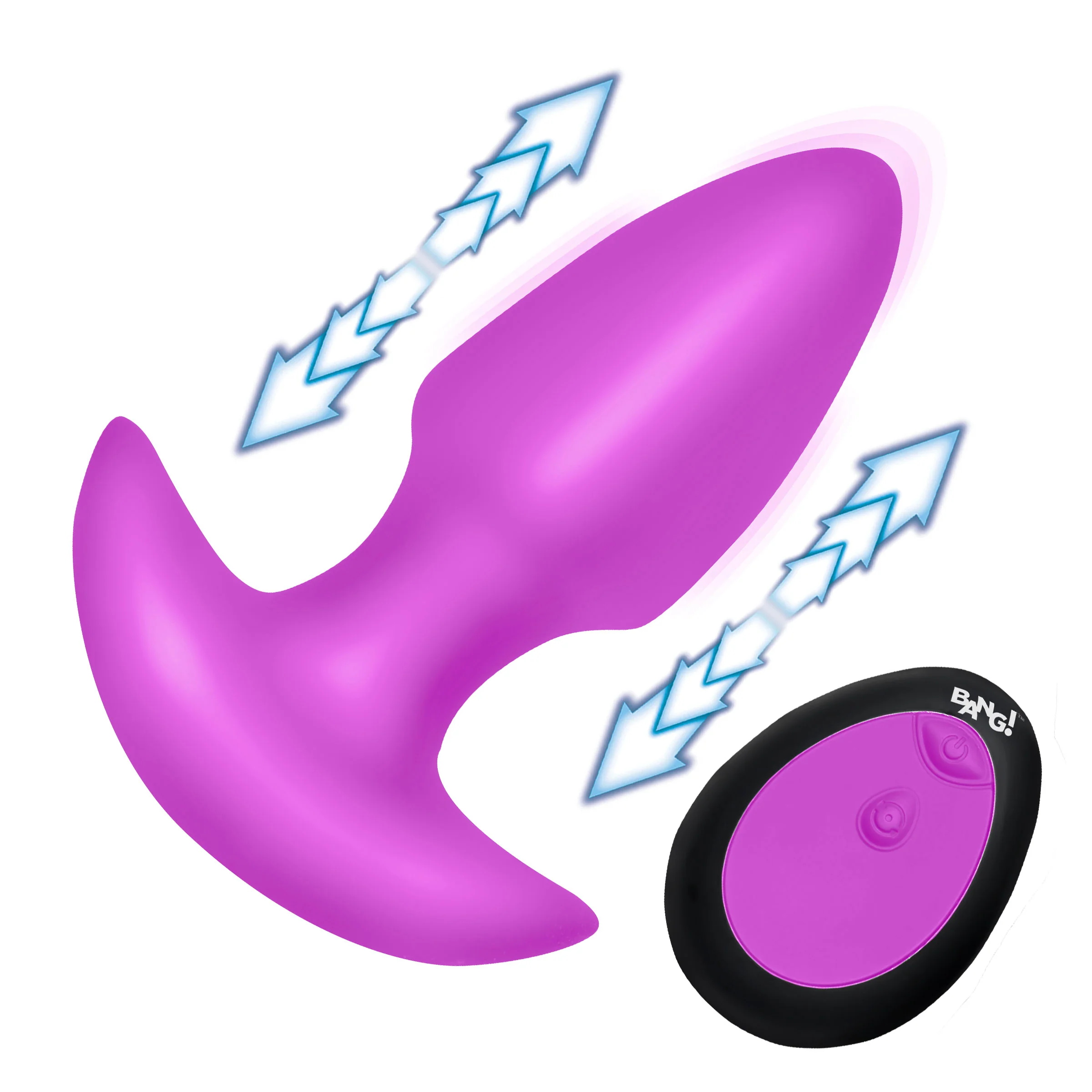 Thrusting & Vibrating Silicone Butt Plug - Image 9