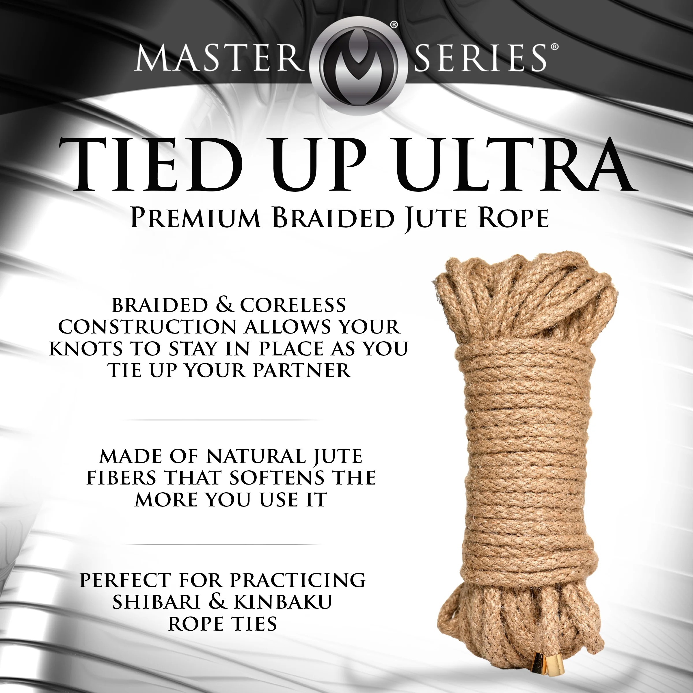 50ft Tied Up Ultra Premium Braided Jute Rope - Image 2