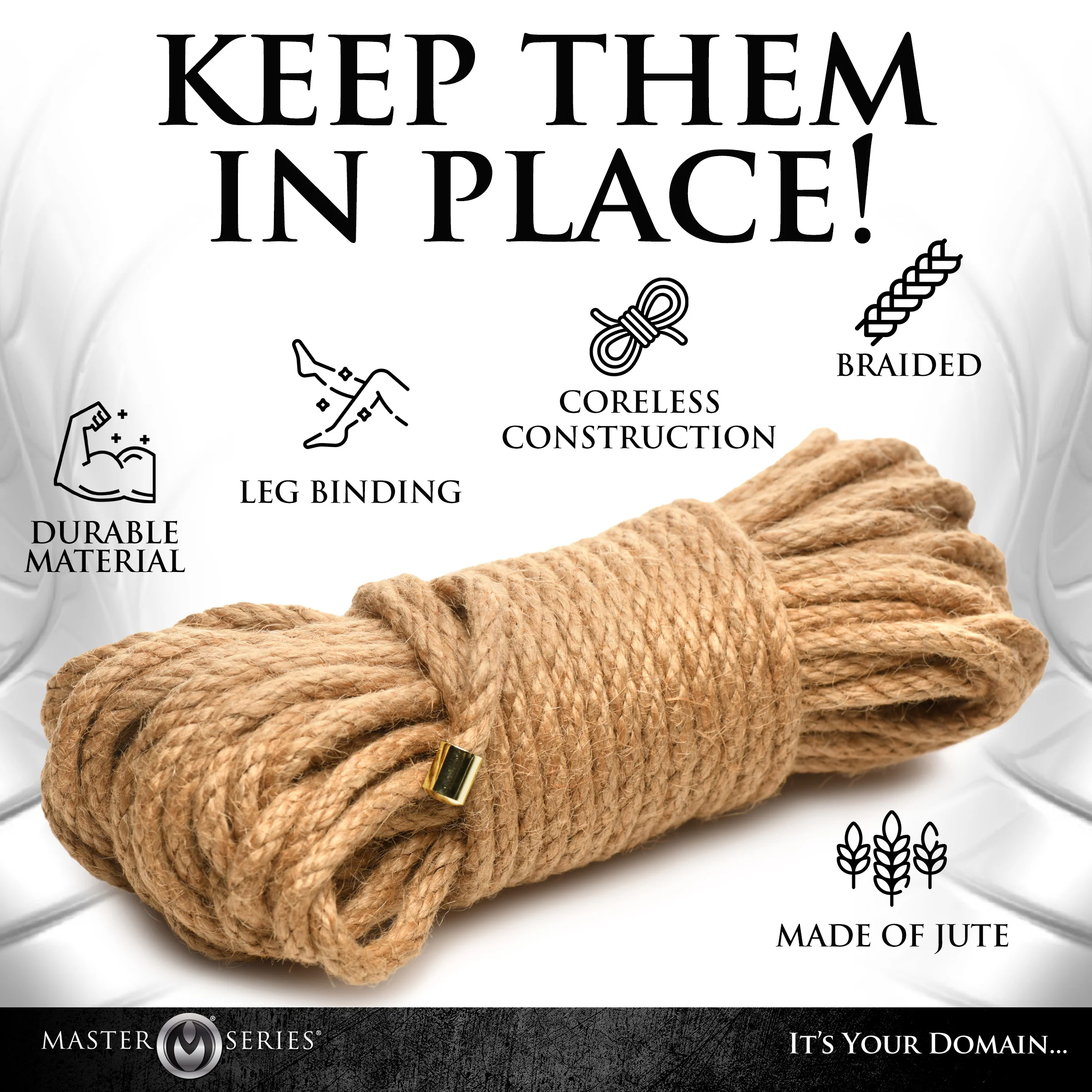 50ft Tied Up Ultra Premium Braided Jute Rope - Image 5