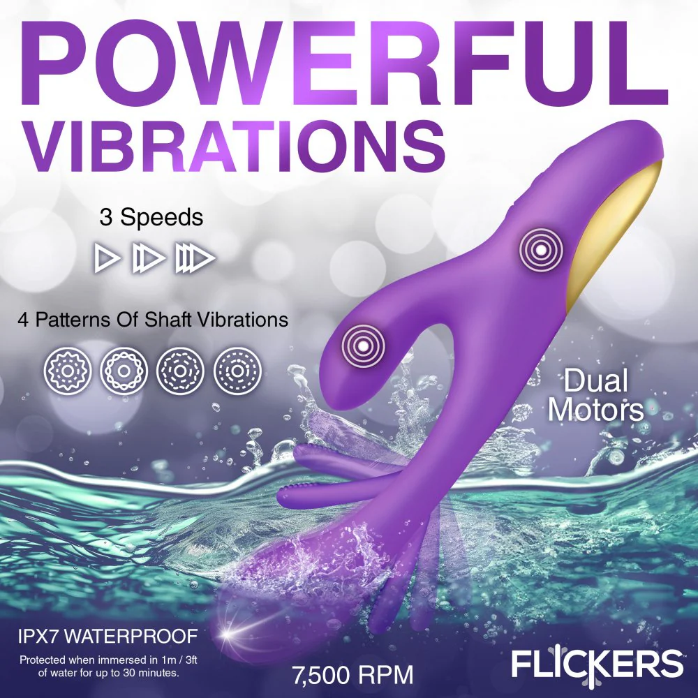Tri Flick Silicone Flicking Rabbit Vibrator - Image 4