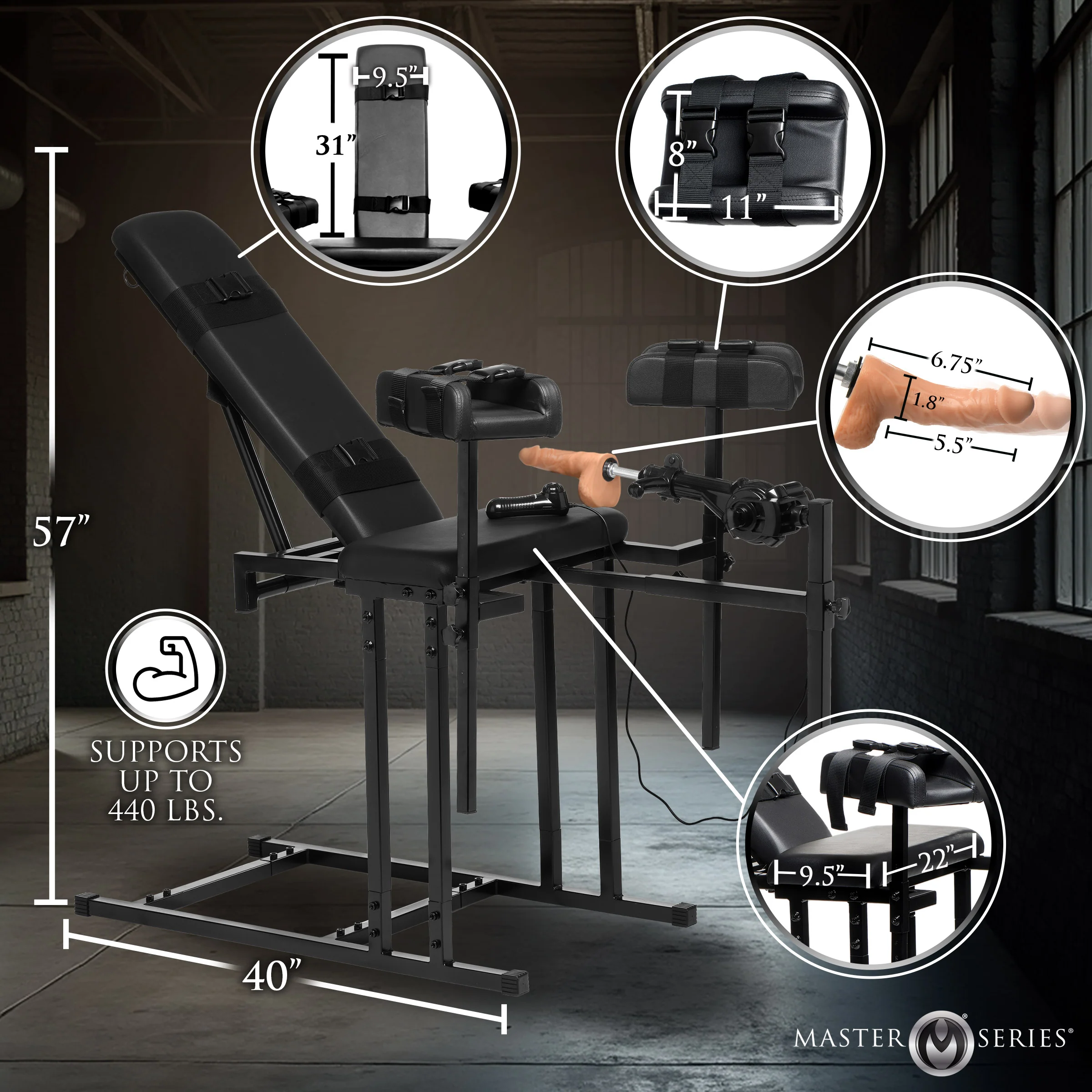 Ultimate Obedience Chair with Sex Machine - Image 5