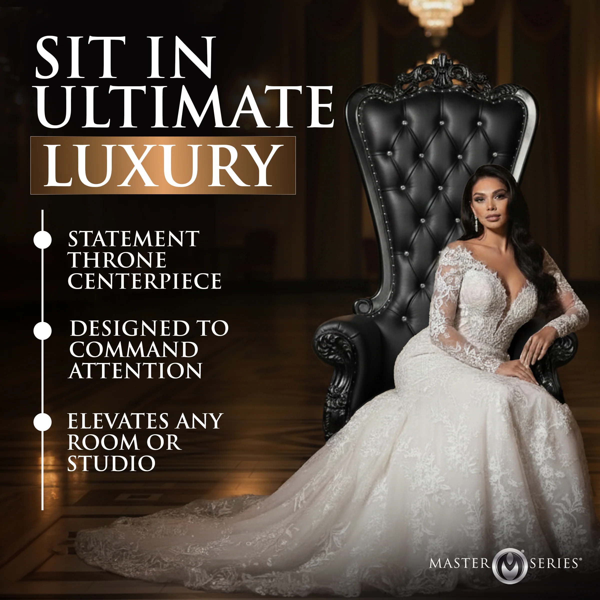 Ultimate Throne Chair - Black | Free Shipping Included - Image 3