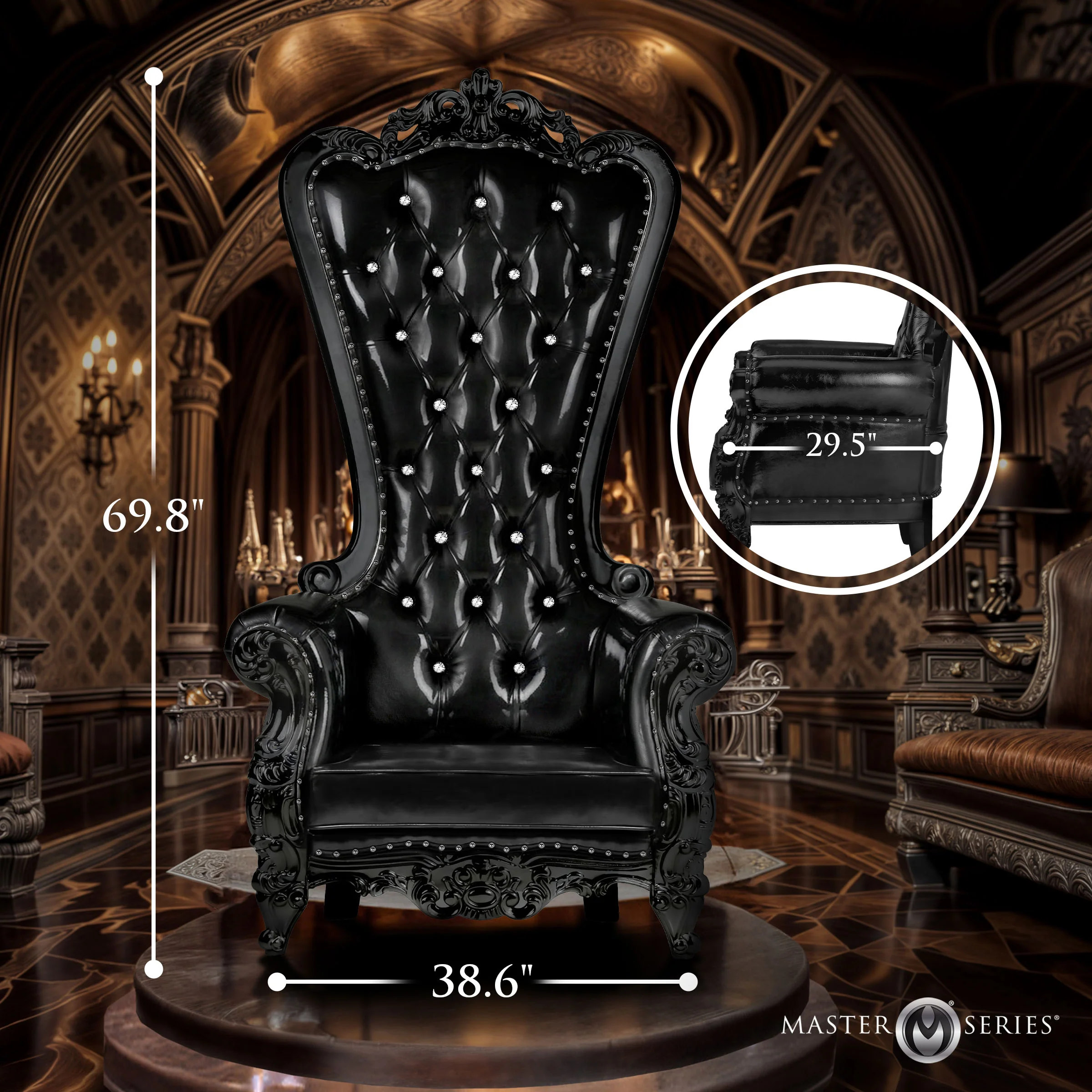 Ultimate Throne Chair - Black | Free Shipping Included - Image 7