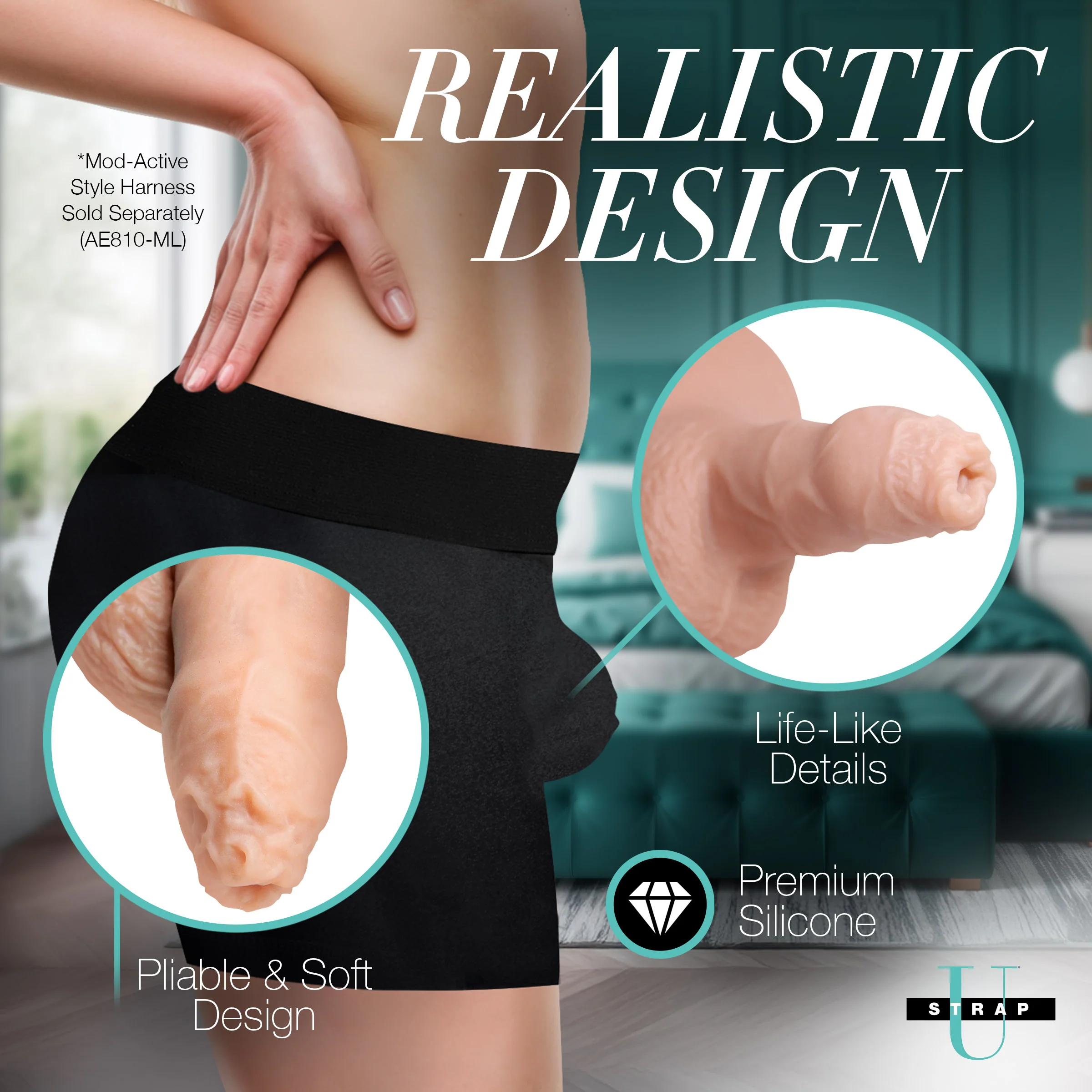 Uncut Silicone Packer Dildo - Image 4