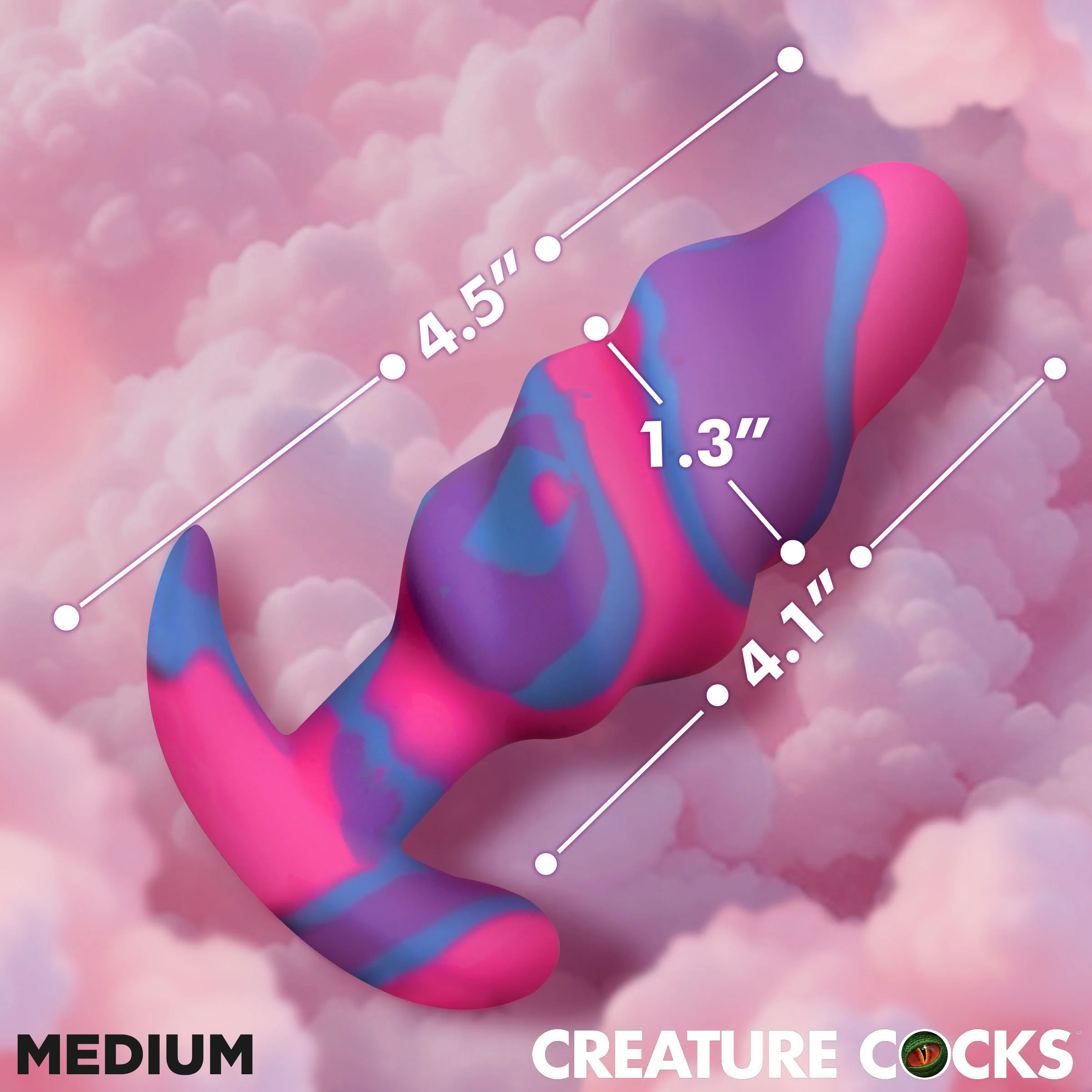 Unicorn Swirl Silicone Butt Plug - Image 4