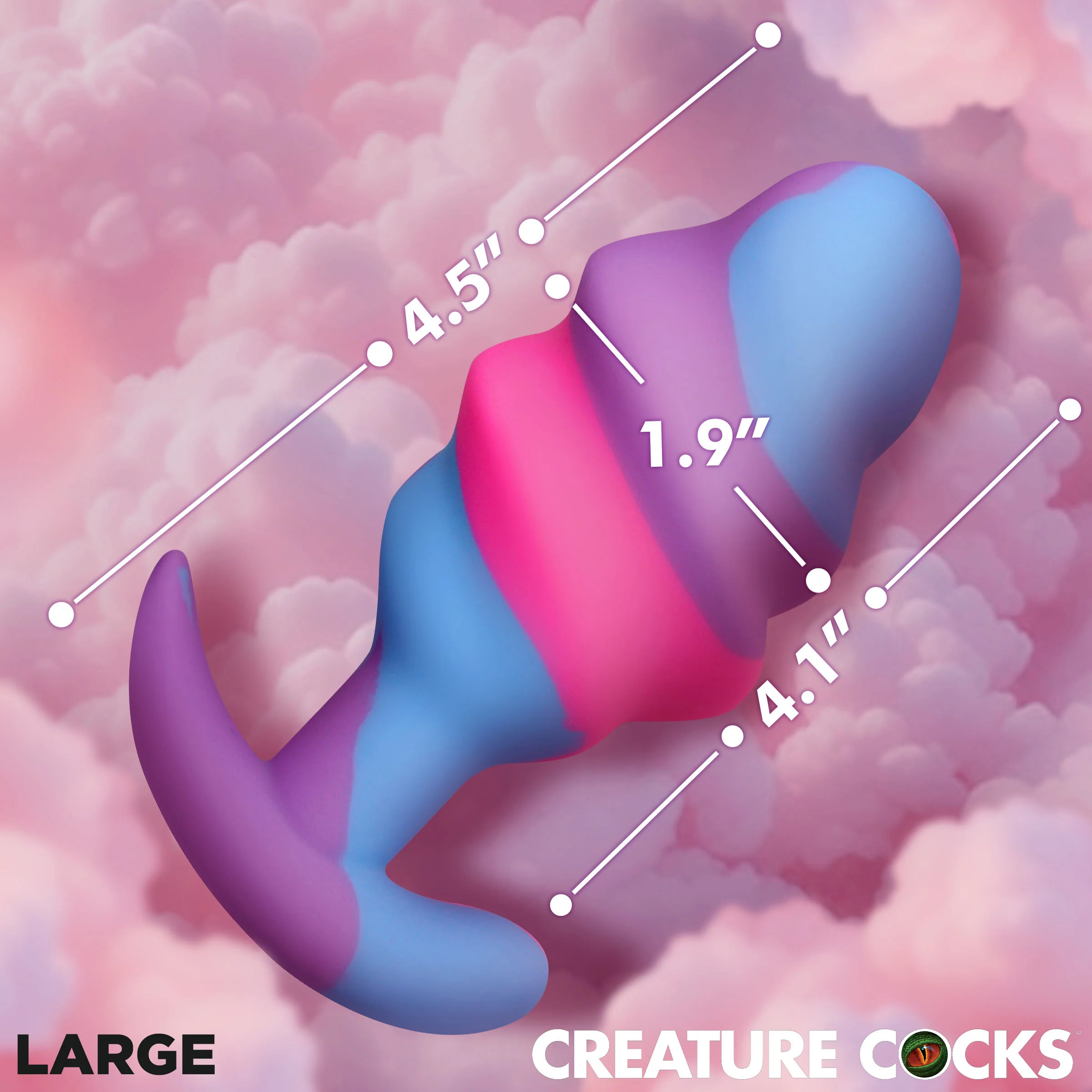 Unicorn Swirl Silicone Butt Plug - Image 5