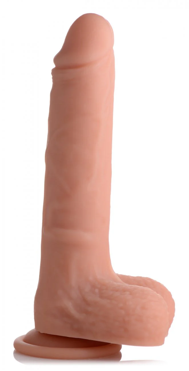 Vibrating and Rotating Remote Control Silicone Dildo with Balls - Image 2