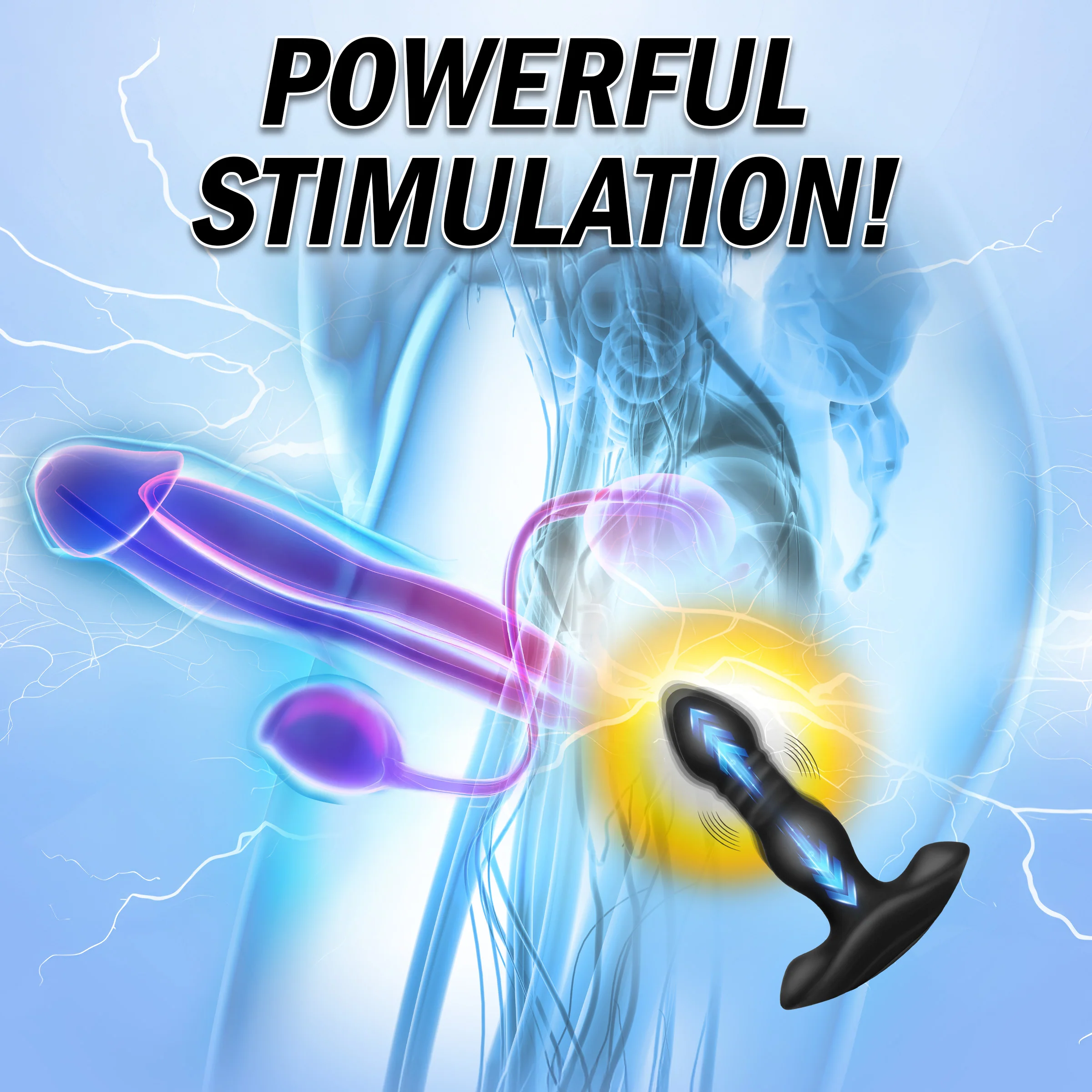 Vibrating and Thrusting Remote Control Silicone Anal Plug - Image 2
